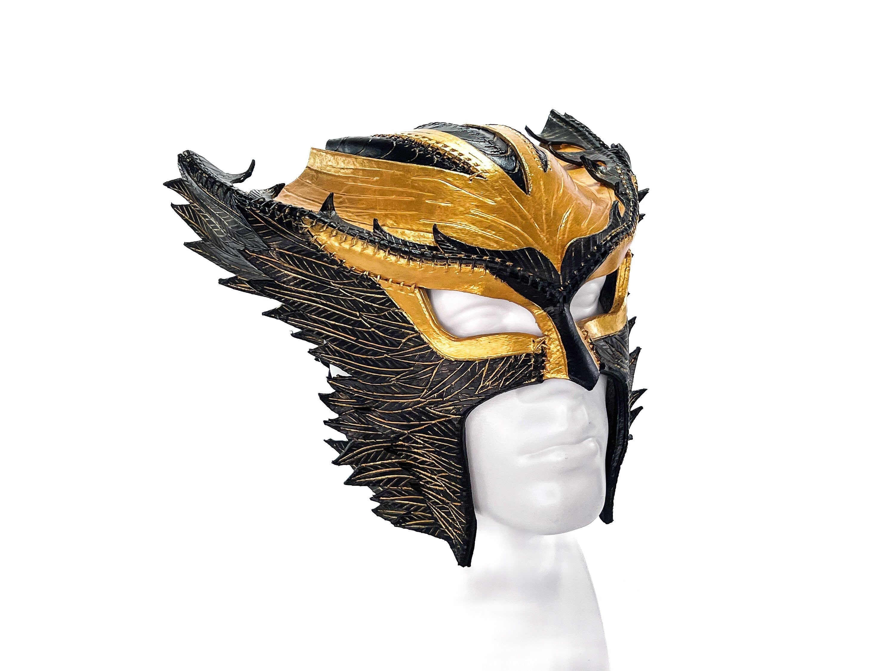 Winged Helmet Genuine Leather Mask Rockwell Masks