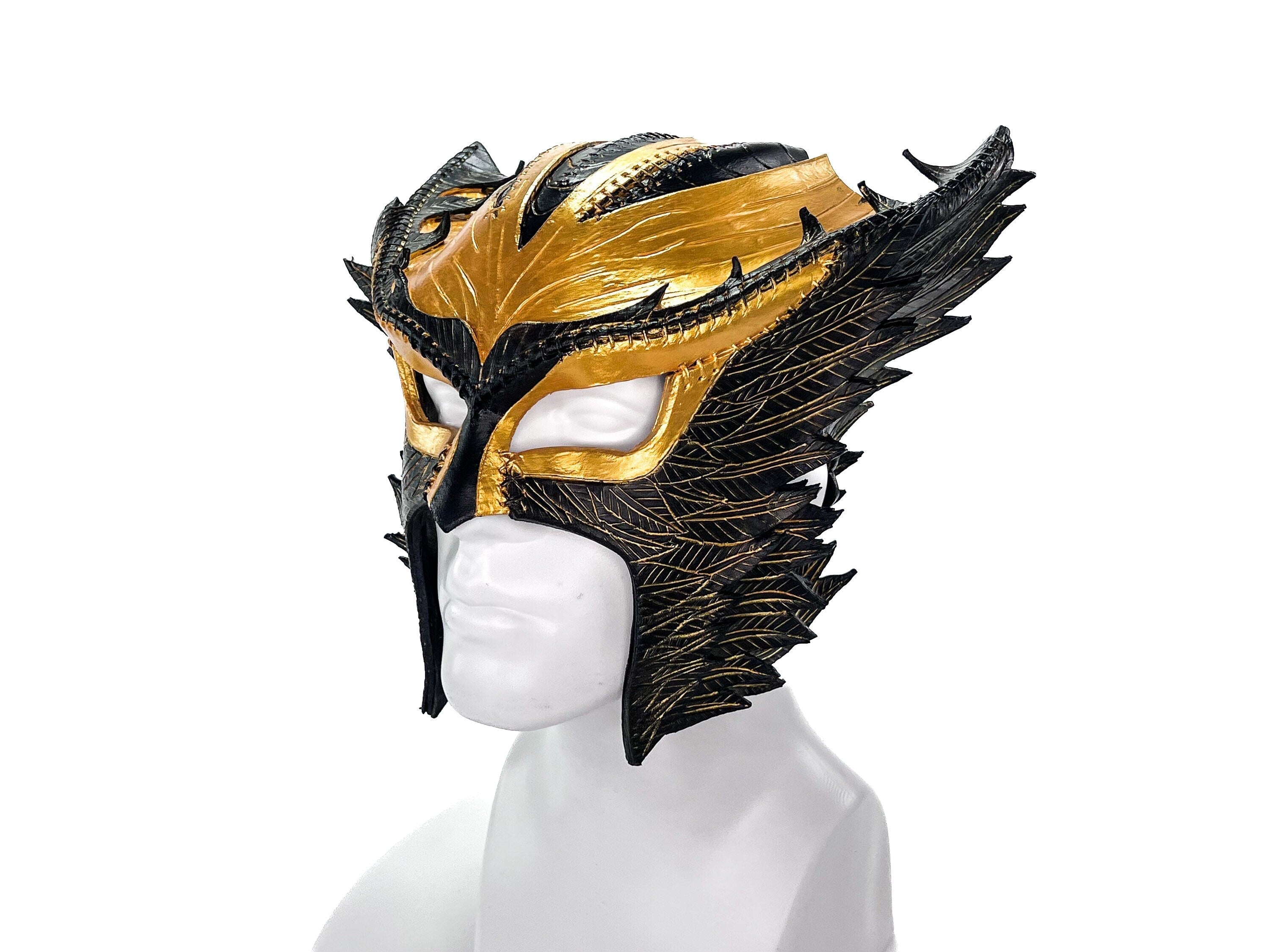 Winged Helmet Genuine Leather Mask Rockwell Masks