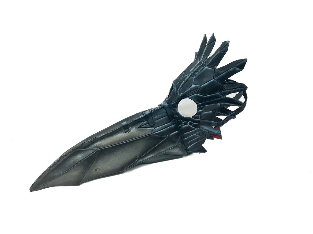 Large Raven Plague Doctor Handmade Genuine Leather Mask Rockwell Masks