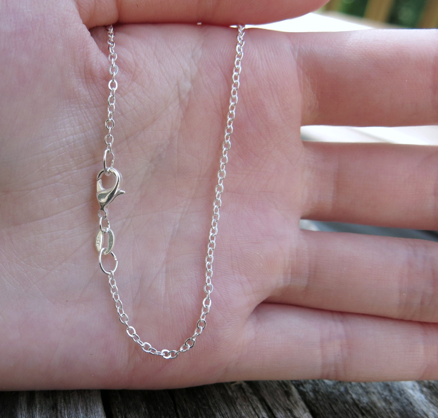24" - 925 Sterling Silver Filled Necklace Chain - Dainty Fine - 24" - 24 Inch - Lobster Claw Clasp - .925 Stamped - Cable Chain The Attic Exchange