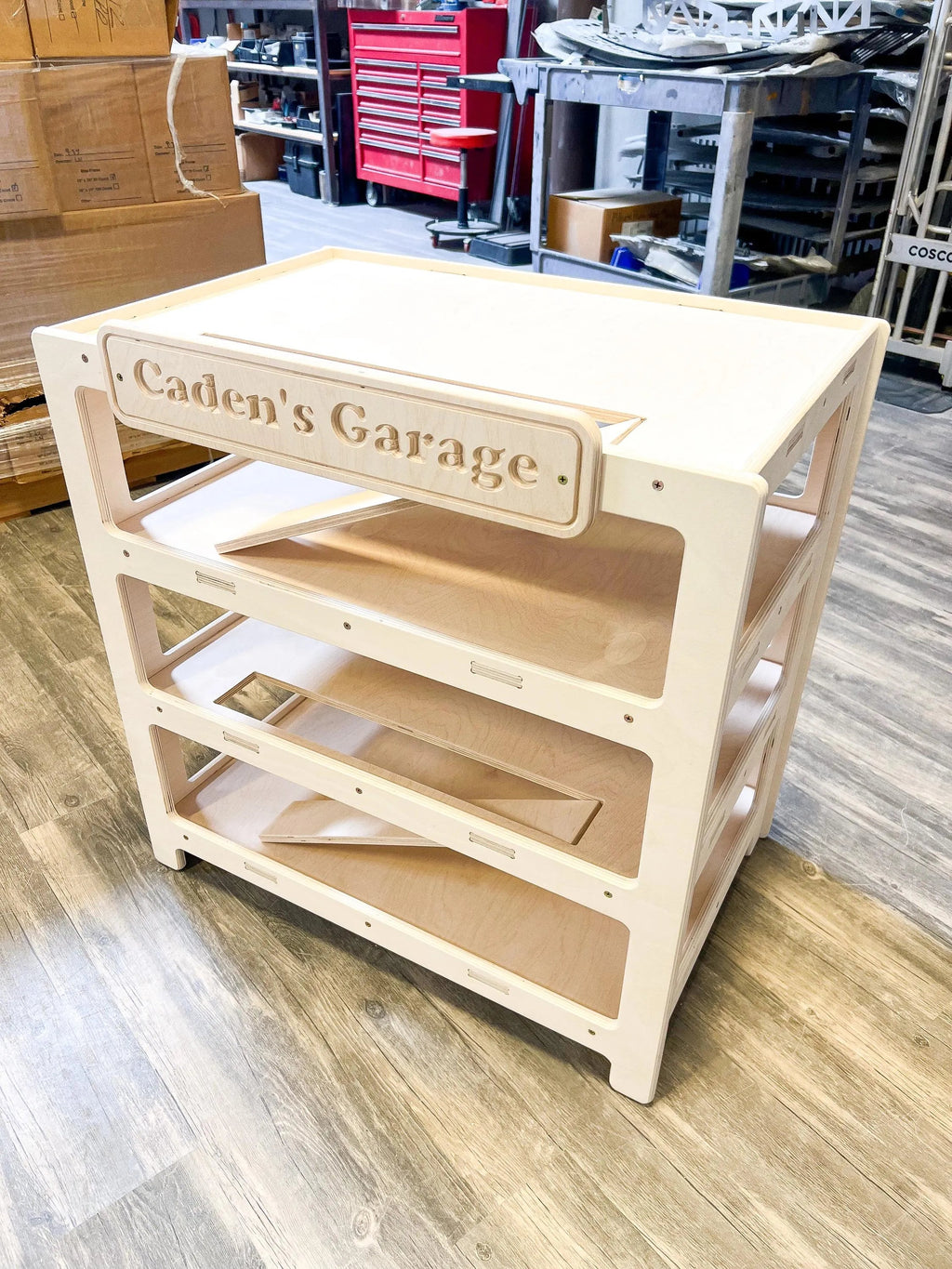 CADEN- Toy Car Ramp + Storage Bush Acres