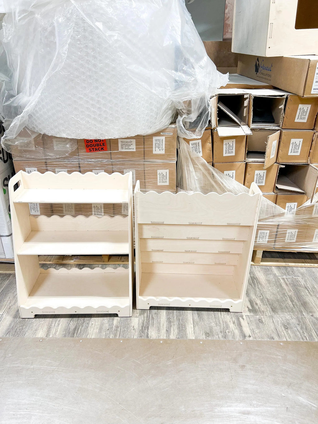 LORI SCALLOPED- Bookshelf + Toy Shelf Set Bush Acres