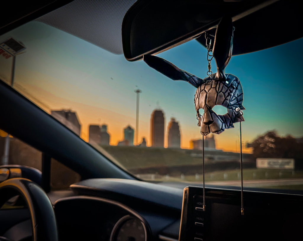 Geometric Bunny Leather Mini Mask – Handcrafted Charm for Rearview Mirrors, Handbags, Lanyards, Party Favors & More Rockwell Masks