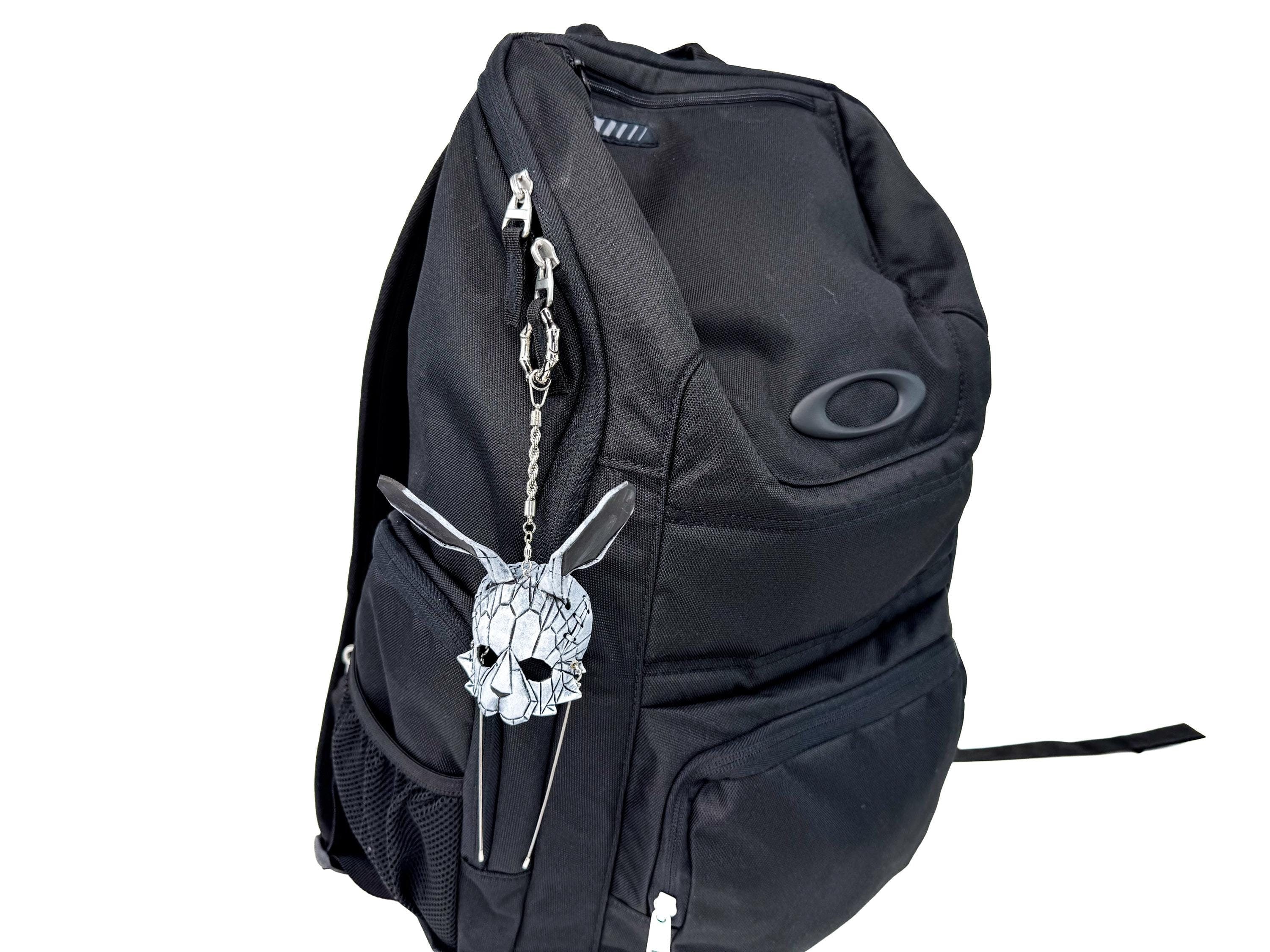 Geometric Bunny Leather Mini Mask – Handcrafted Charm for Rearview Mirrors, Handbags, Lanyards, Party Favors & More Rockwell Masks