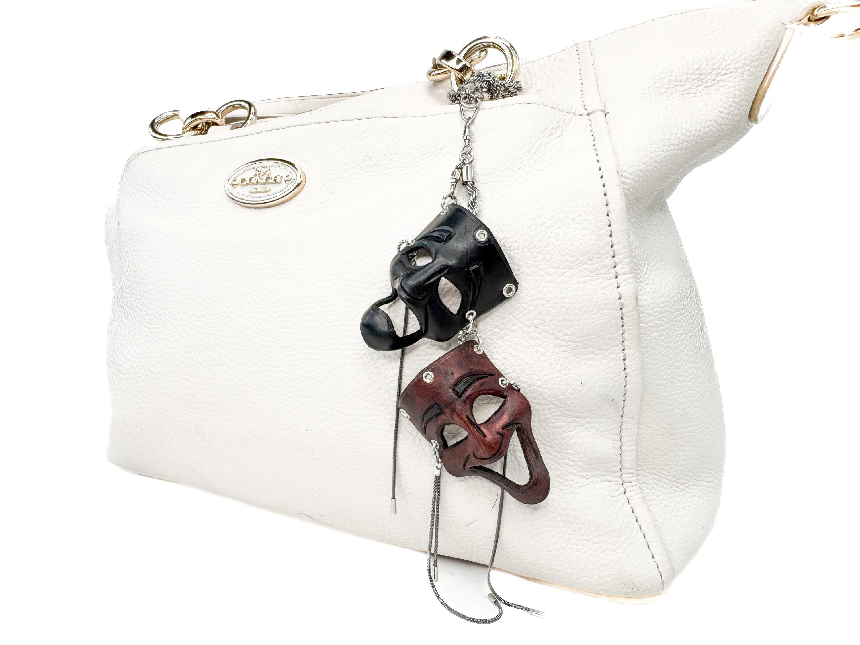 Olde Theatre Leather Mini Mask – Handcrafted Charm for Rearview Mirrors, Handbags, Lanyards, Party Favors & More Rockwell Masks
