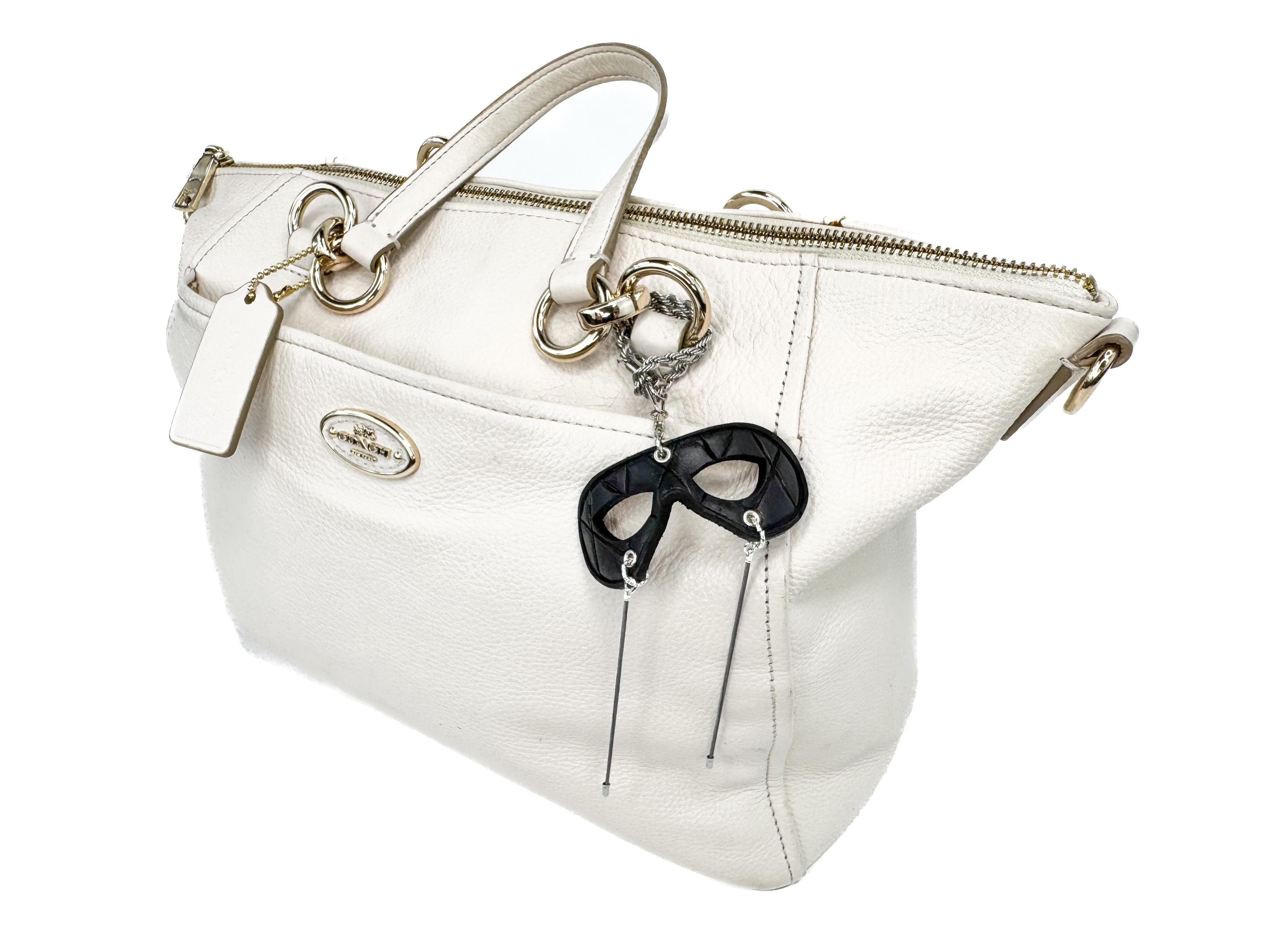 Masquerade Leather Mini Mask – Handcrafted Charm for Rearview Mirrors, Handbags, Lanyards, Party Favors & More Rockwell Masks