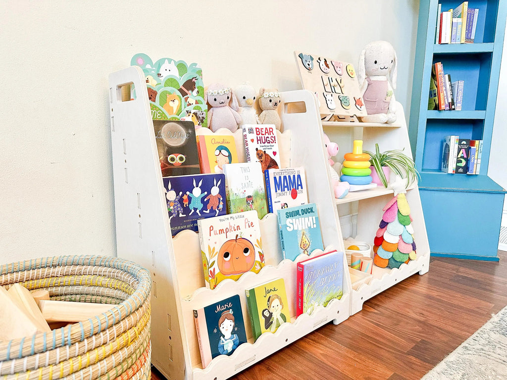 LORI SCALLOPED- Bookshelf + Toy Shelf Set Bush Acres