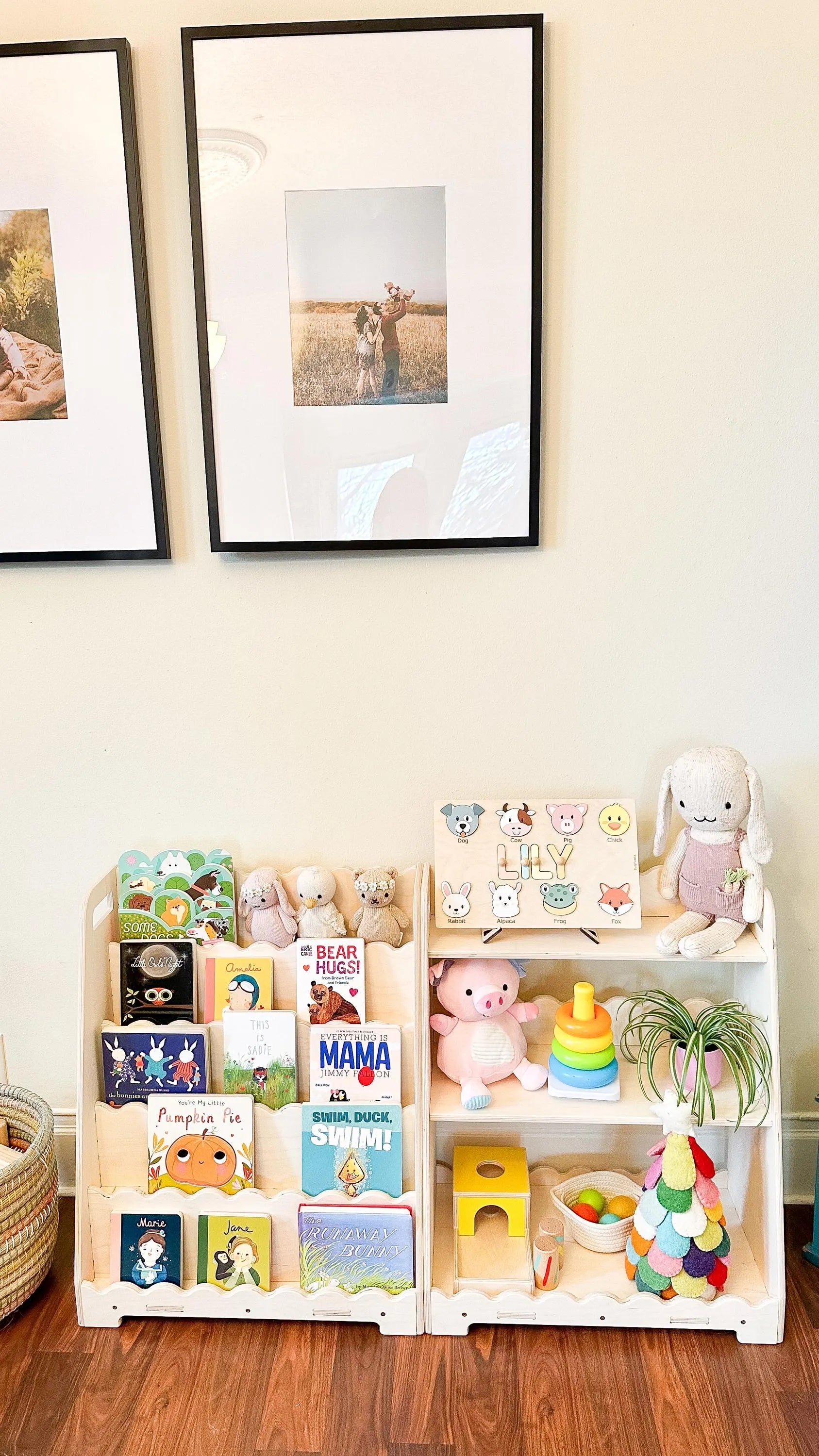 LORI SCALLOPED- Bookshelf + Toy Shelf Set Bush Acres