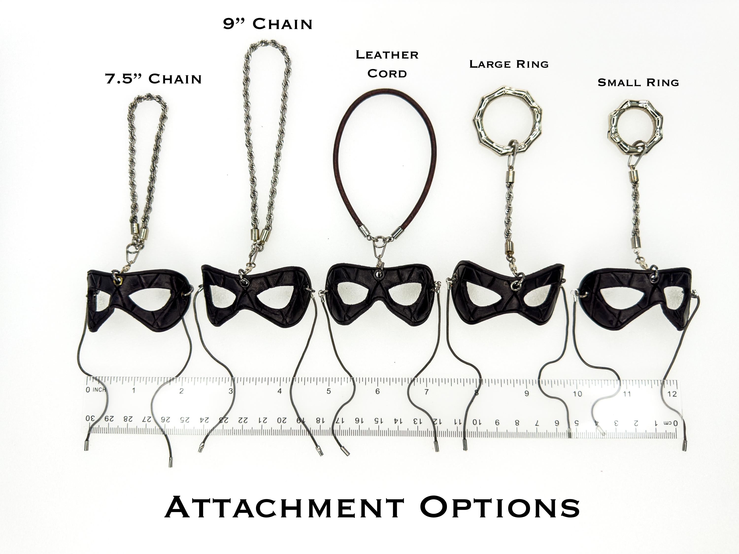 Masquerade Leather Mini Mask – Handcrafted Charm for Rearview Mirrors, Handbags, Lanyards, Party Favors & More Rockwell Masks