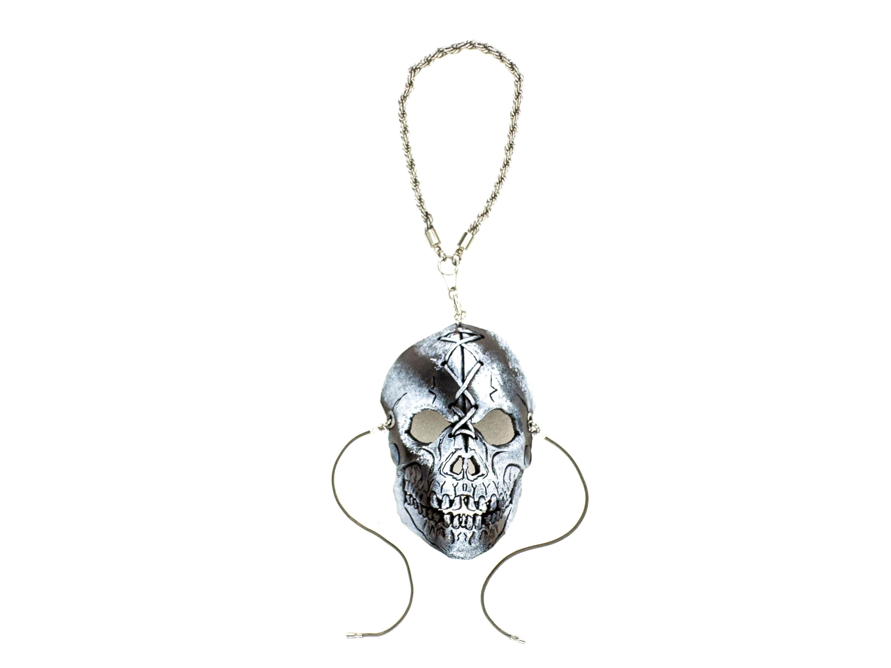 Skull Leather Mini Mask – Handcrafted Charm for Rearview Mirrors, Handbags, Lanyards, Party Favors & More Rockwell Masks