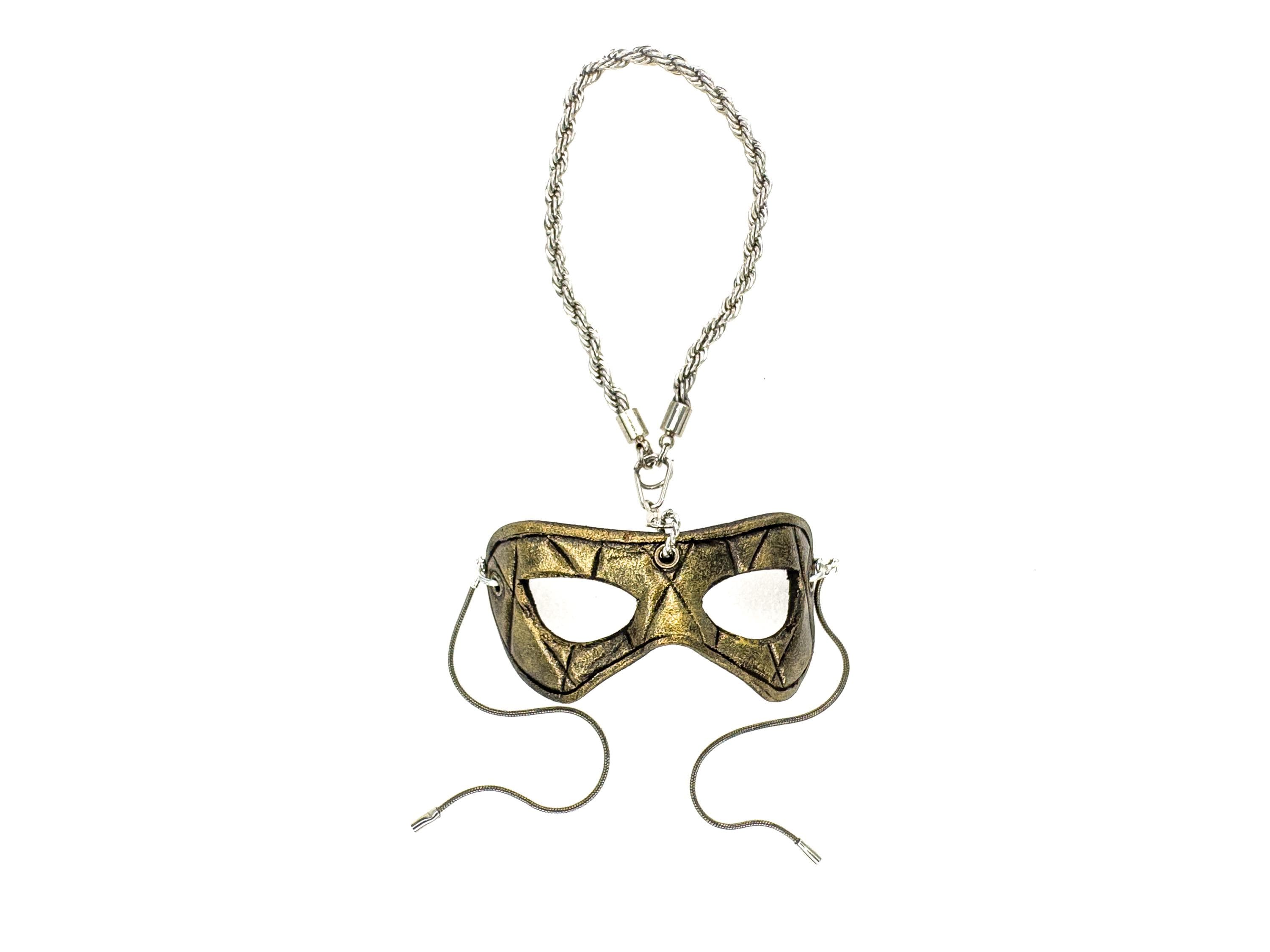 Masquerade Leather Mini Mask – Handcrafted Charm for Rearview Mirrors, Handbags, Lanyards, Party Favors & More Rockwell Masks