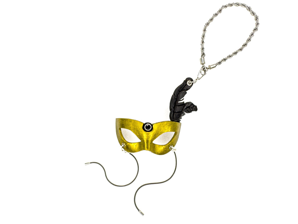 Party Mask Leather Mini Mask – Handcrafted Charm for Rearview Mirrors, Handbags, Lanyards, Party Favors & More Rockwell Masks