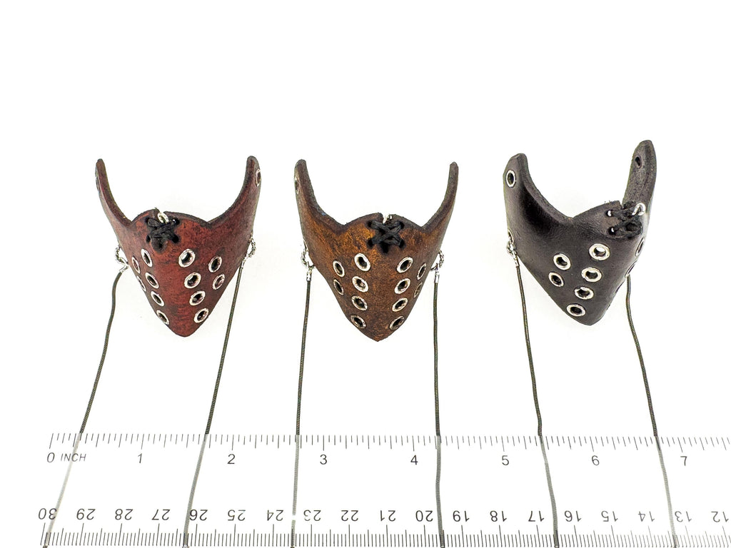 Mouth Mask Leather Mini Mask – Handcrafted Charm for Rearview Mirrors, Handbags, Lanyards, Party Favors & More Rockwell Masks