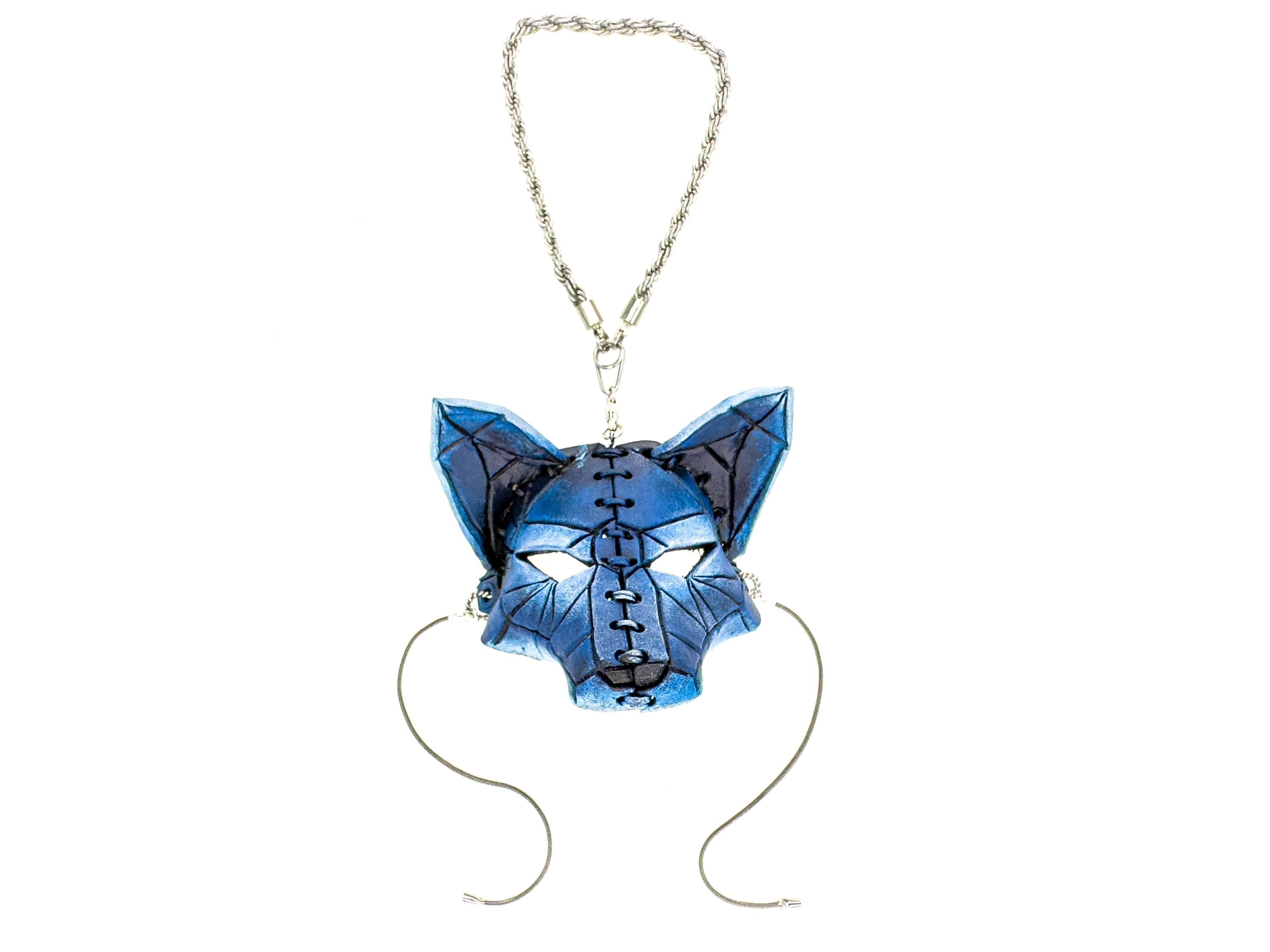 Sly Fox Leather Mini Mask – Handcrafted Charm for Rearview Mirrors, Handbags, Lanyards, Party Favors & More Rockwell Masks