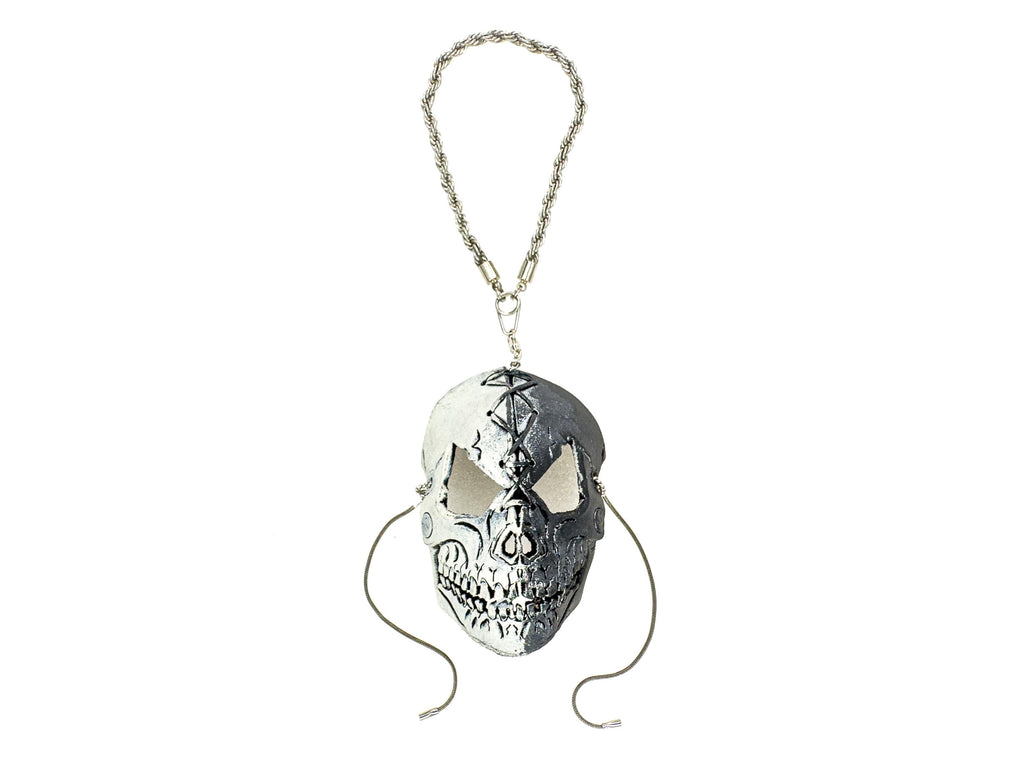 Menacing Skull Leather Mini Mask – Handcrafted Charm for Rearview Mirrors, Handbags, Lanyards, Party Favors & More Rockwell Masks