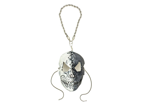 Menacing Skull Leather Mini Mask – Handcrafted Charm for Rearview Mirrors, Handbags, Lanyards, Party Favors & More Rockwell Masks
