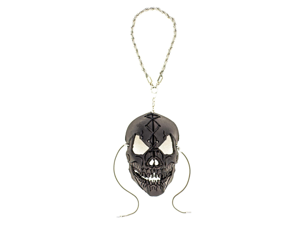 Menacing Skull Leather Mini Mask – Handcrafted Charm for Rearview Mirrors, Handbags, Lanyards, Party Favors & More Rockwell Masks