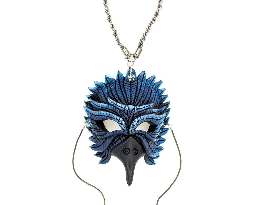 Elegant Raven Leather Mini Mask – Handcrafted Charm for Rearview Mirrors, Handbags, Lanyards, Party Favors & More Rockwell Masks