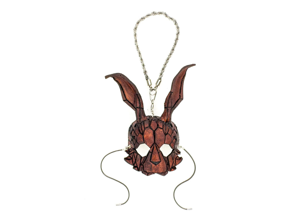Graceful Bunny Leather Mini Mask – Handcrafted Charm for Rearview Mirrors, Handbags, Lanyards, Party Favors & More Rockwell Masks
