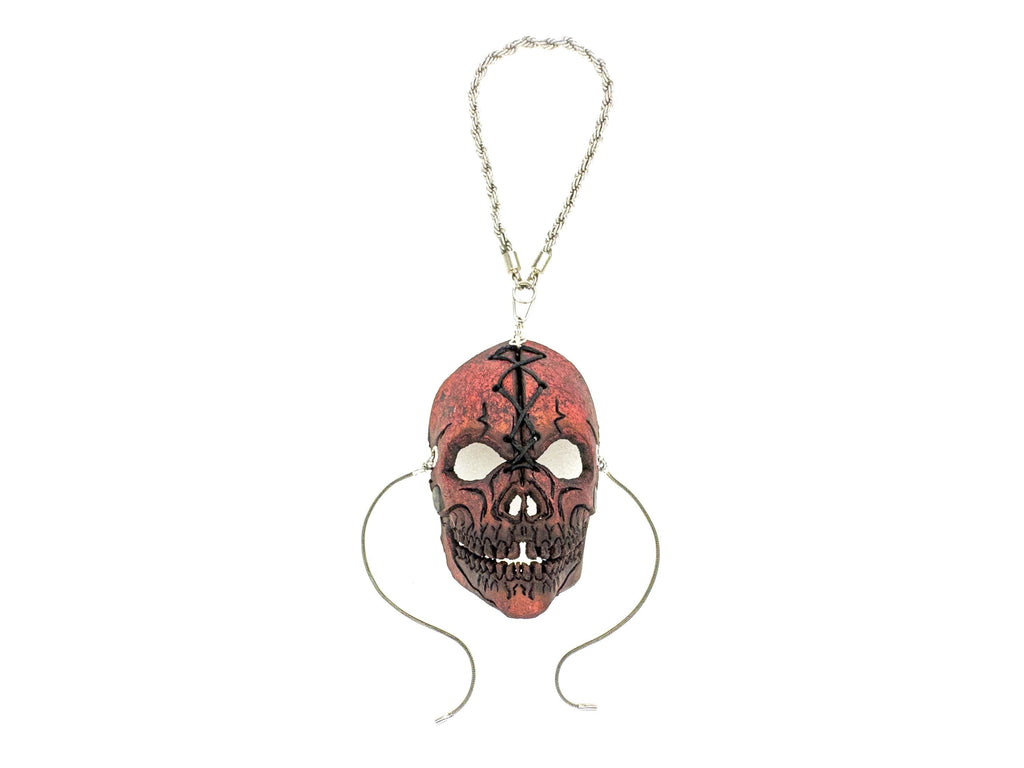 Skull Leather Mini Mask – Handcrafted Charm for Rearview Mirrors, Handbags, Lanyards, Party Favors & More Rockwell Masks