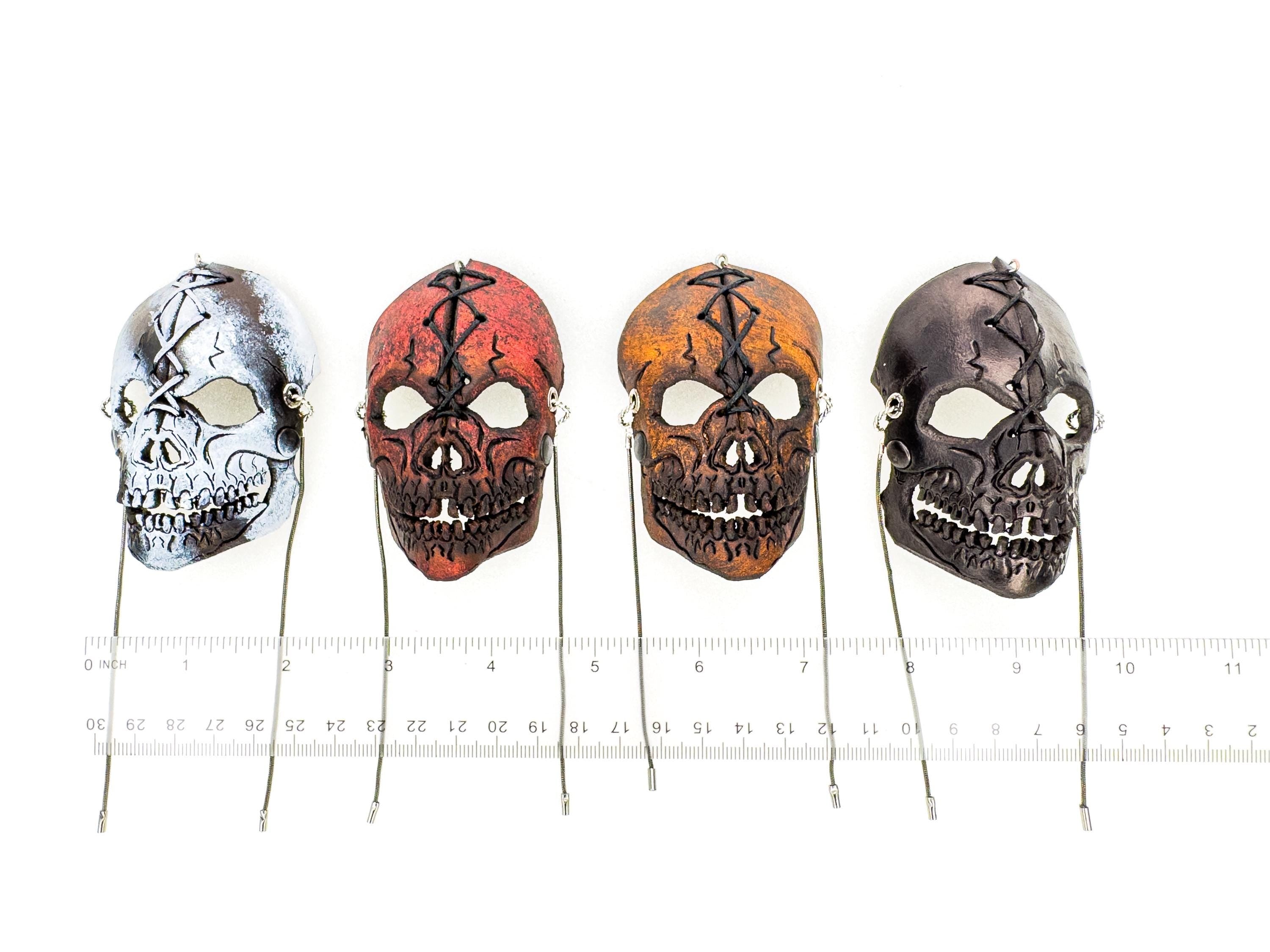 Skull Leather Mini Mask – Handcrafted Charm for Rearview Mirrors, Handbags, Lanyards, Party Favors & More Rockwell Masks