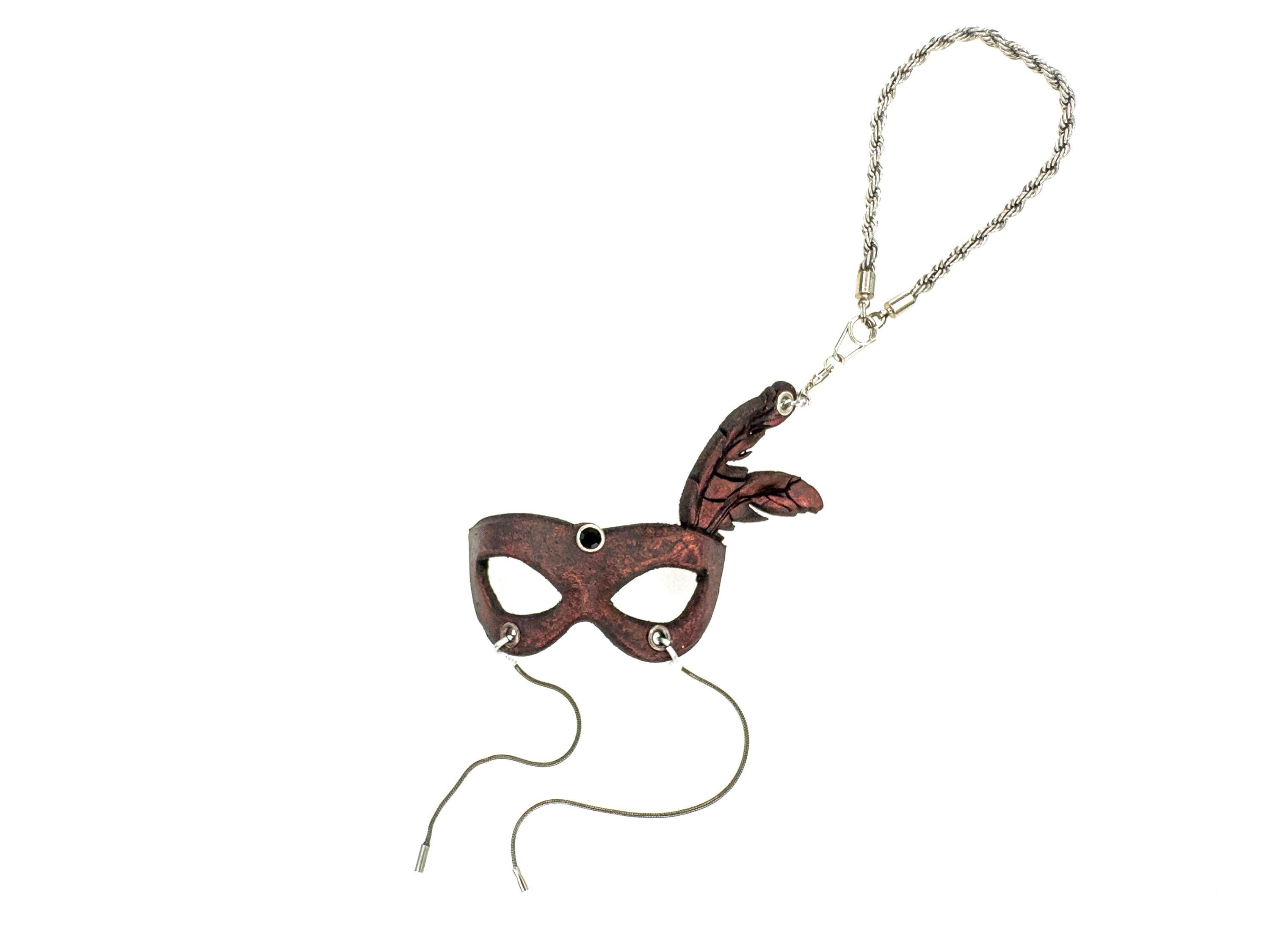 Party Mask Leather Mini Mask – Handcrafted Charm for Rearview Mirrors, Handbags, Lanyards, Party Favors & More Rockwell Masks