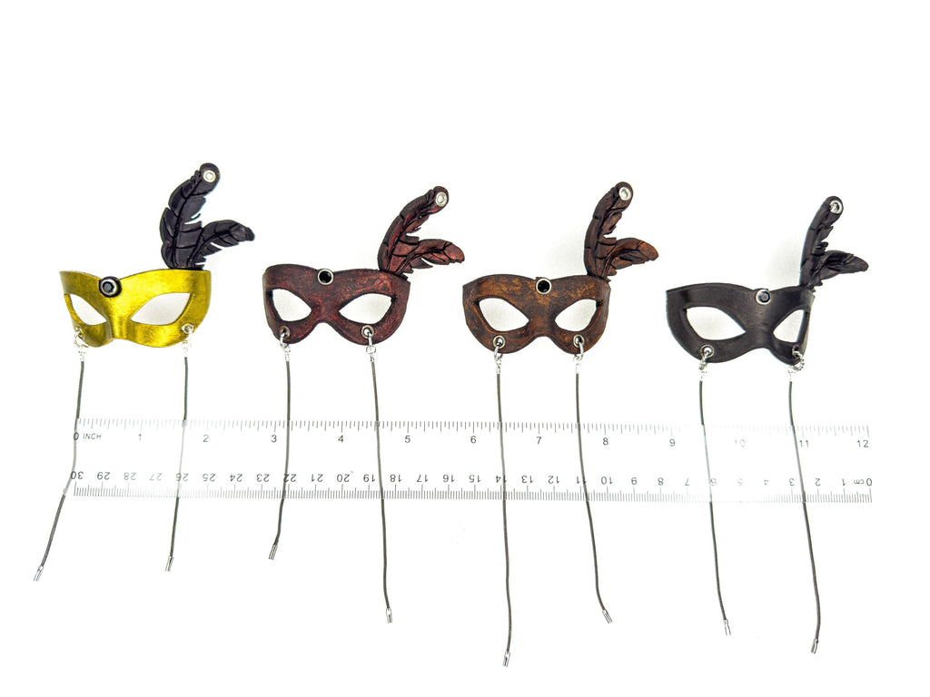 Party Mask Leather Mini Mask – Handcrafted Charm for Rearview Mirrors, Handbags, Lanyards, Party Favors & More Rockwell Masks
