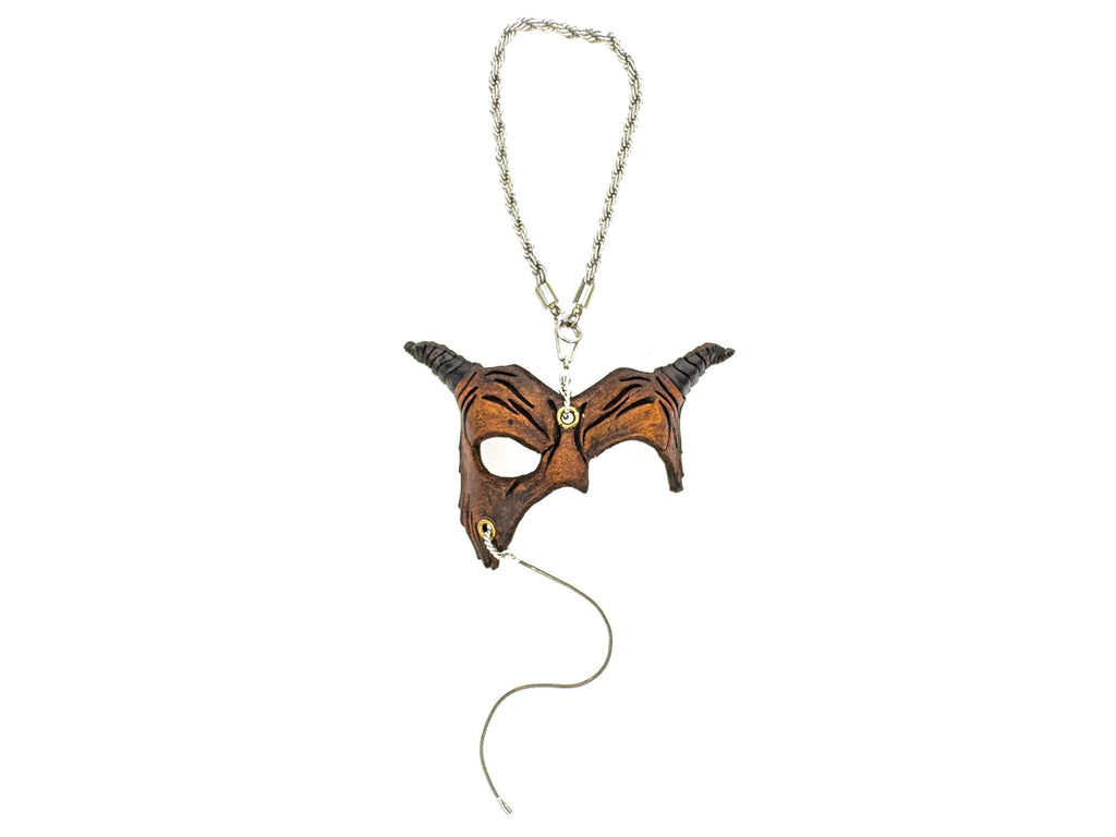 Opera Beast Leather Mini Mask – Handcrafted Charm for Rearview Mirrors, Handbags, Lanyards, Party Favors & More Rockwell Masks