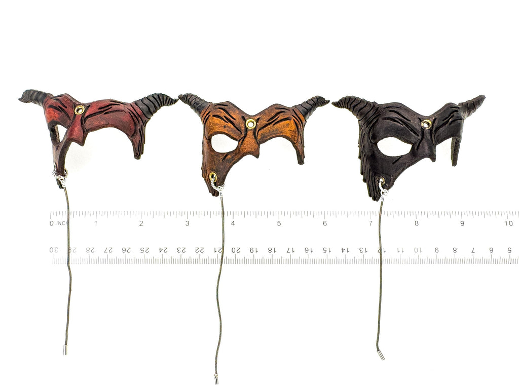 Opera Beast Leather Mini Mask – Handcrafted Charm for Rearview Mirrors, Handbags, Lanyards, Party Favors & More Rockwell Masks