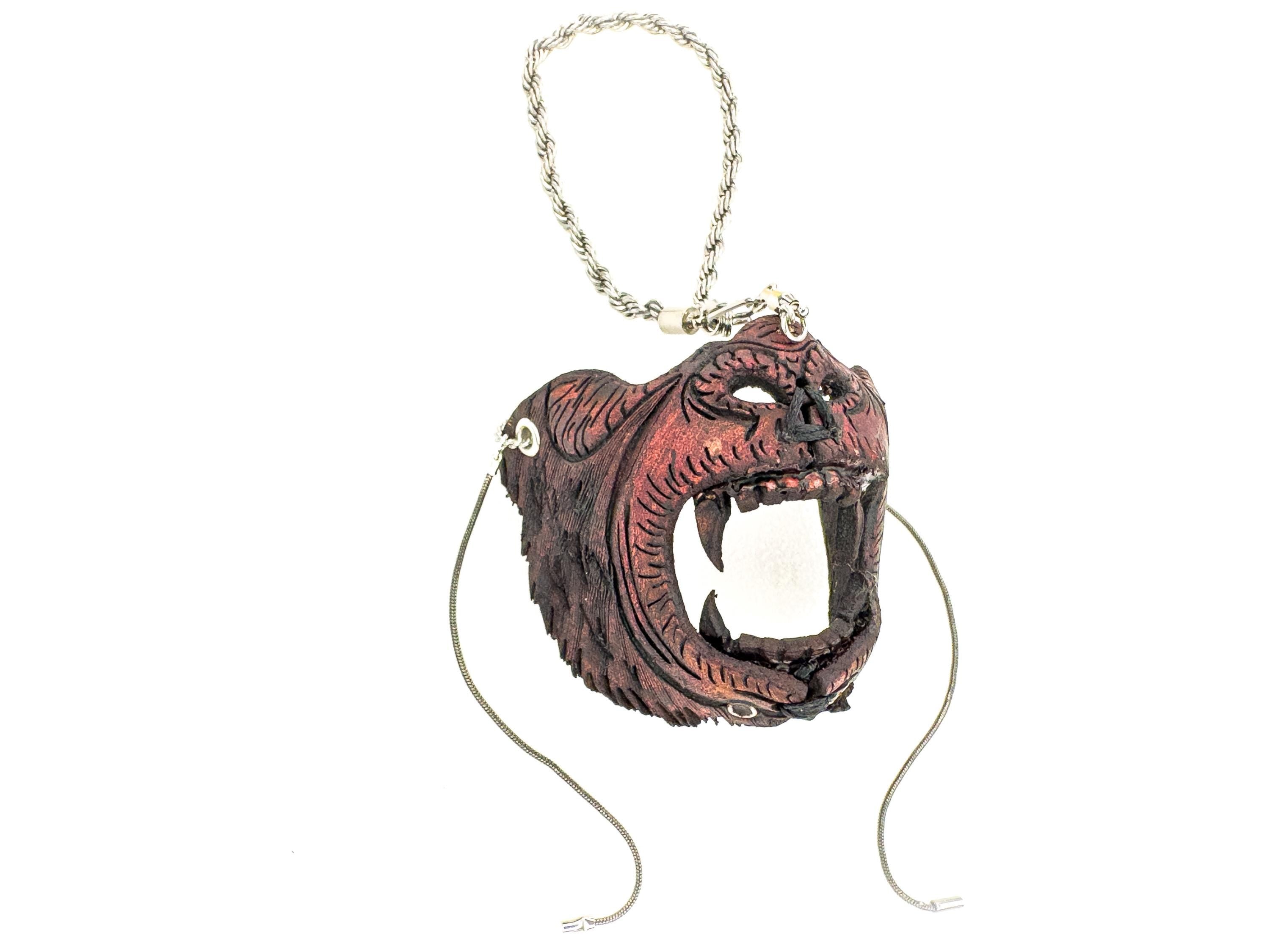 Chimp Leather Mini Mask – Handcrafted Charm for Rearview Mirrors, Handbags, Lanyards, Party Favors & More Rockwell Masks