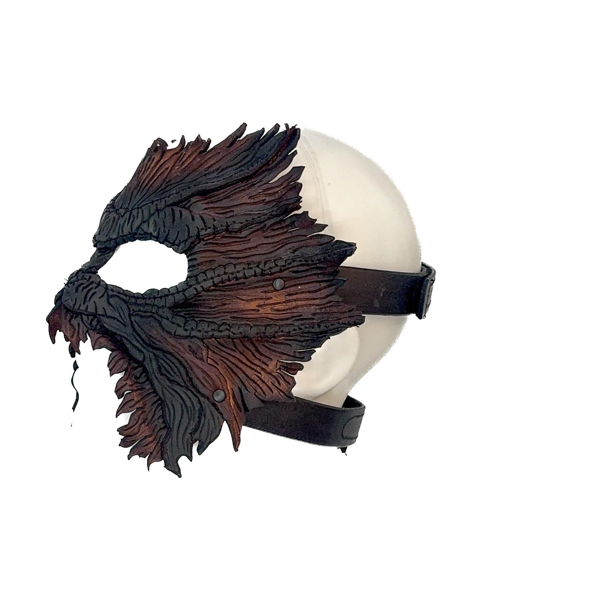 World's End - Handmade Leather Mask for Halloween, Performance or Cosplay Costume Rockwell Masks