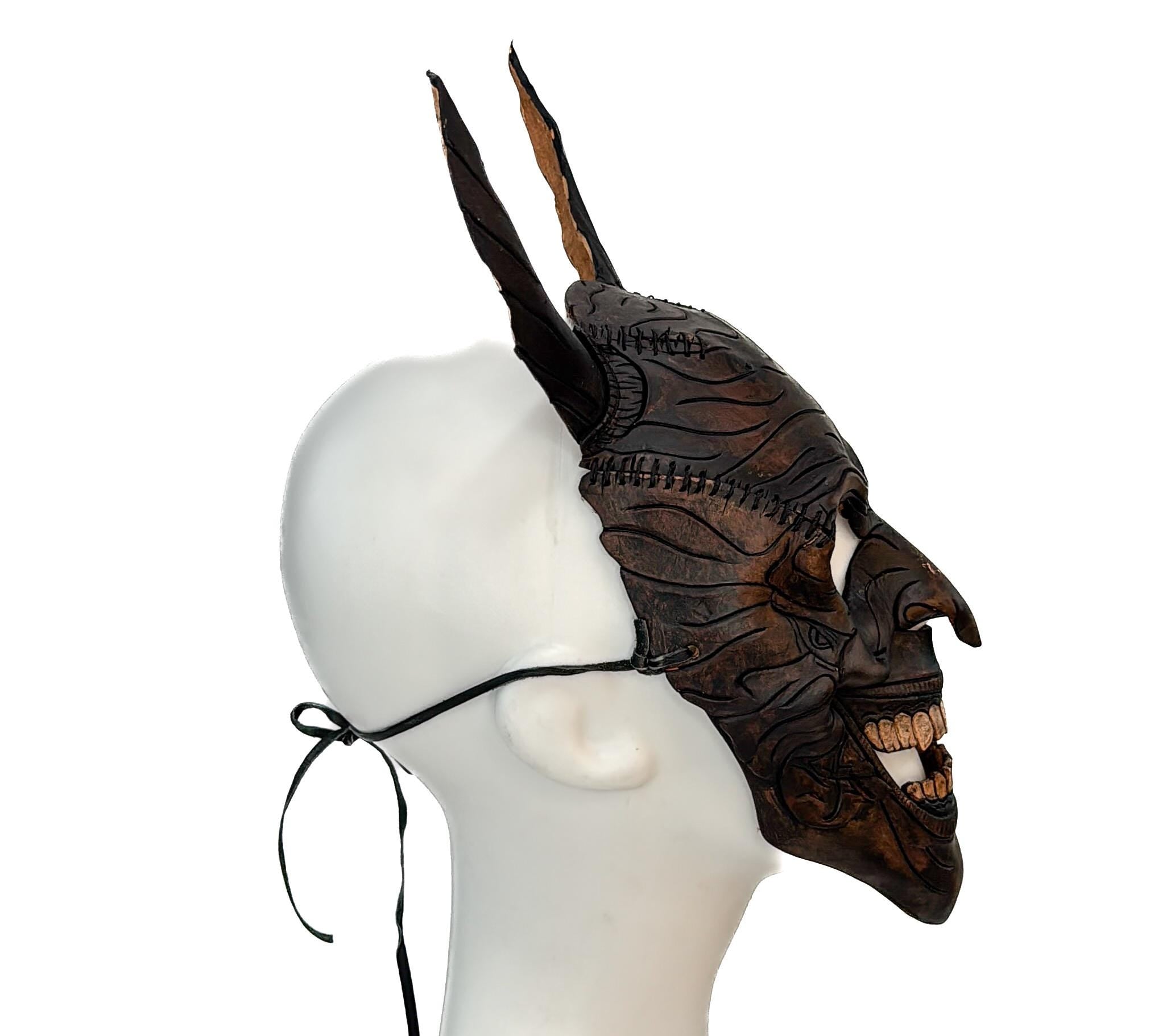 Maniacal Demon - Handmade Mask for Halloween, Performance or Cosplay Costume Rockwell Masks