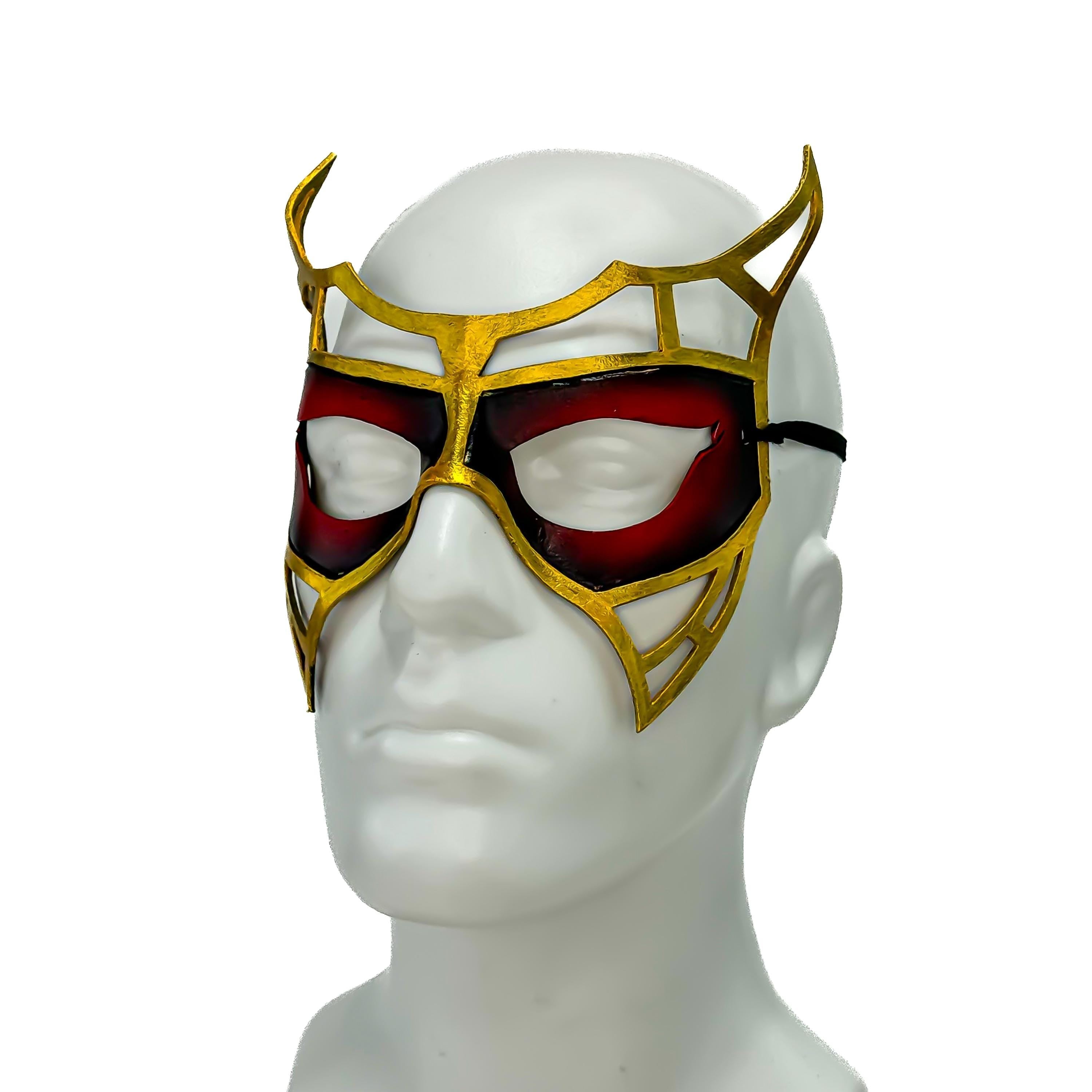 Red Royalty Handmade Genuine Leather Mask Rockwell Masks