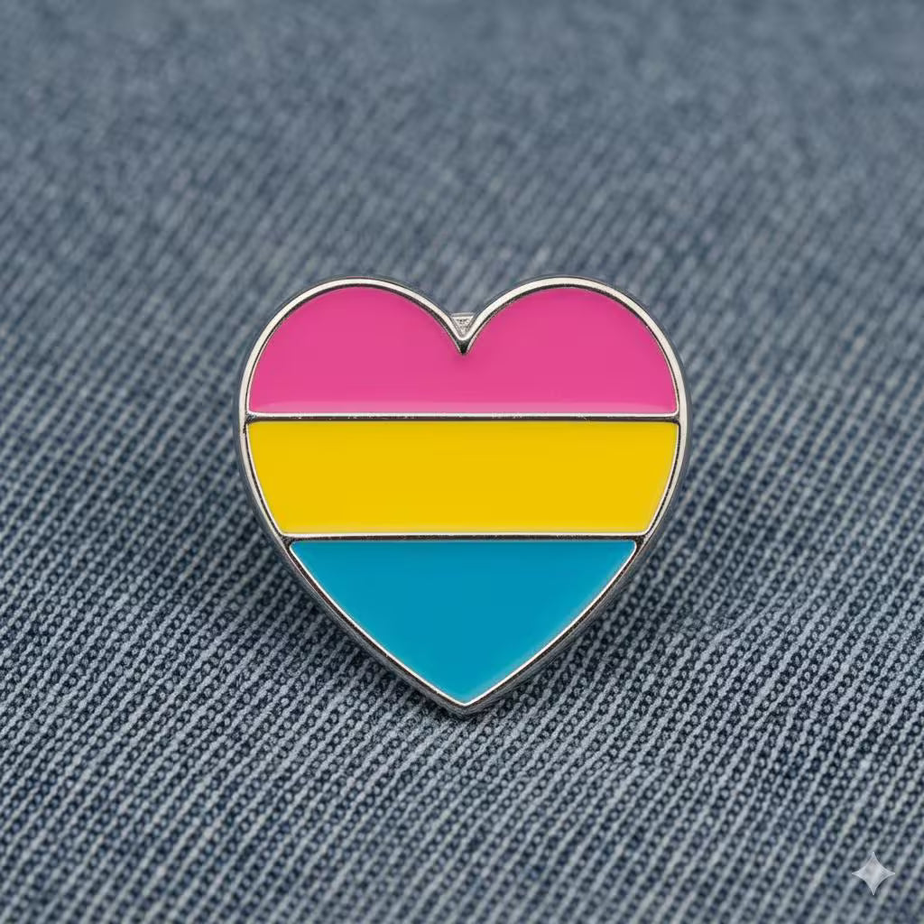 Pansexual Heart Shaped Pins The Awareness Company