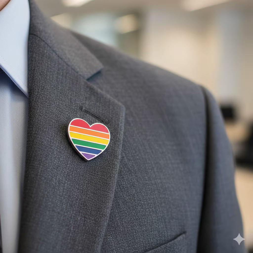 Rainbow Heart Shaped Pins The Awareness Company