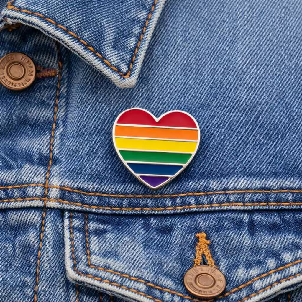 Rainbow Heart Shaped Pins The Awareness Company