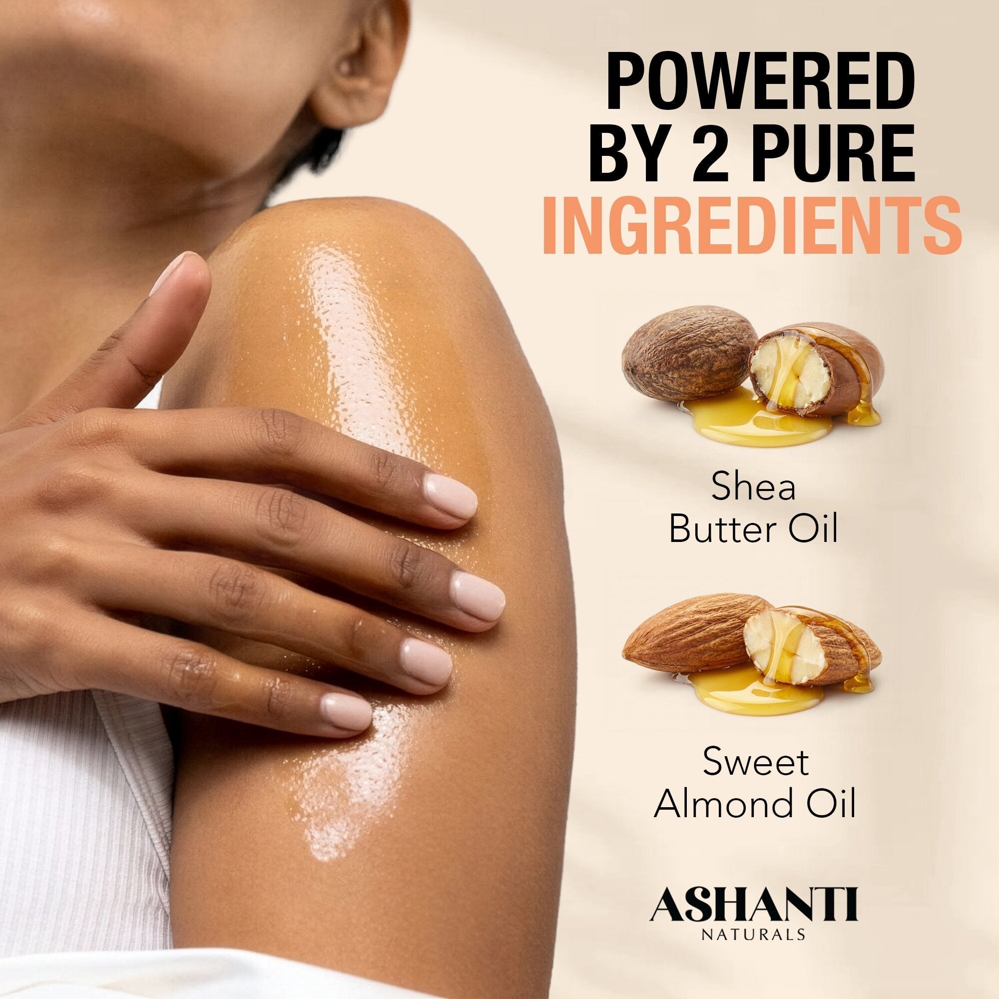 Shea & Almond Body Oil - Juicy Peach AshantiNaturals