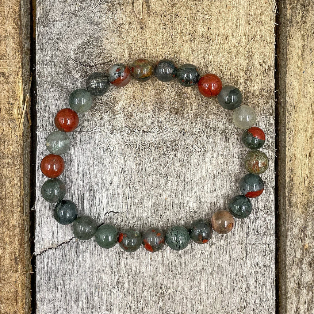 Union - Bloodstone Gemstone Beaded Bracelet Everwood Original