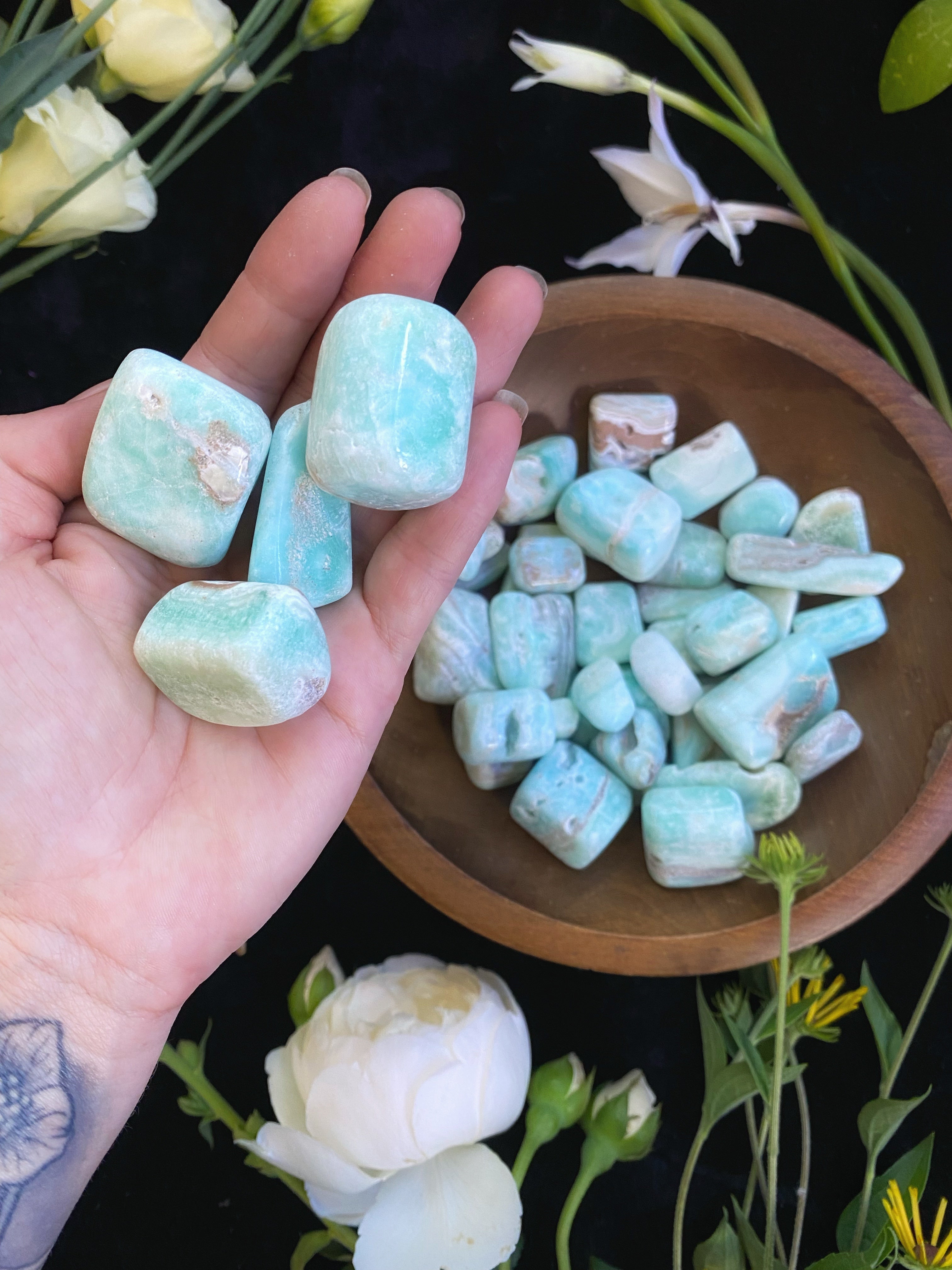 Blue Aragonite - Tumbled Keven Craft Rituals