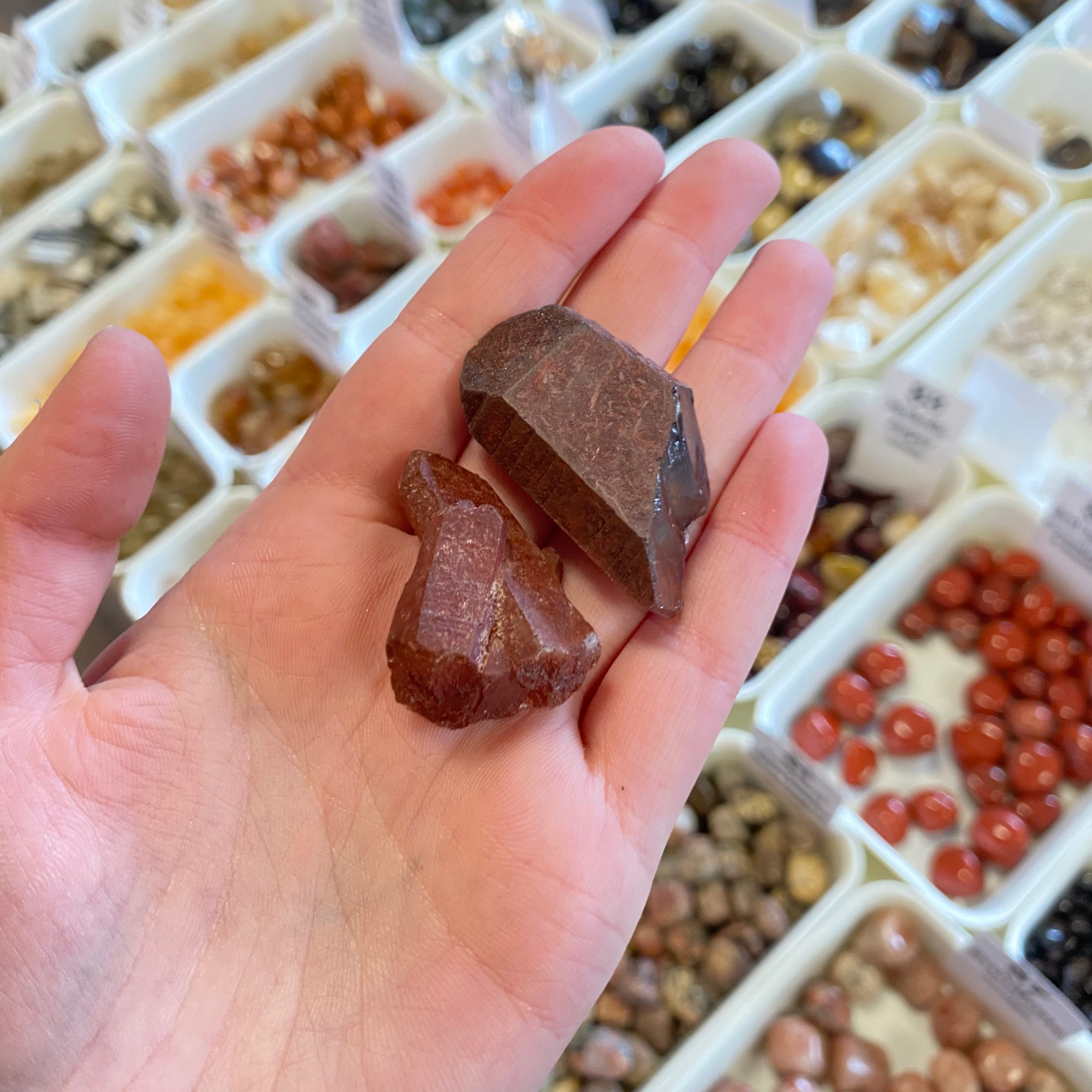 Tangerine Quartz (Grounding) Rough White Mountain Crystals