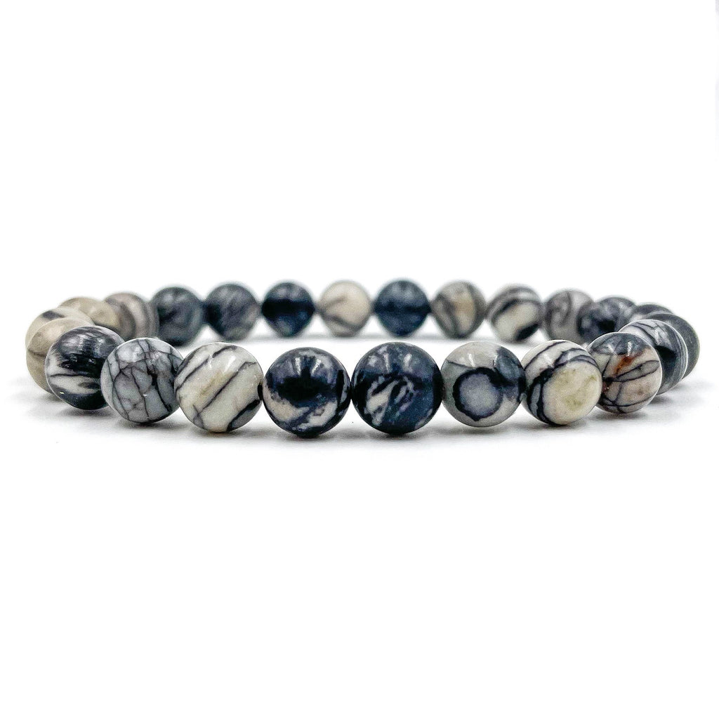 Union - Black Silk Stone Gemstone Beaded Bracelet Everwood Original