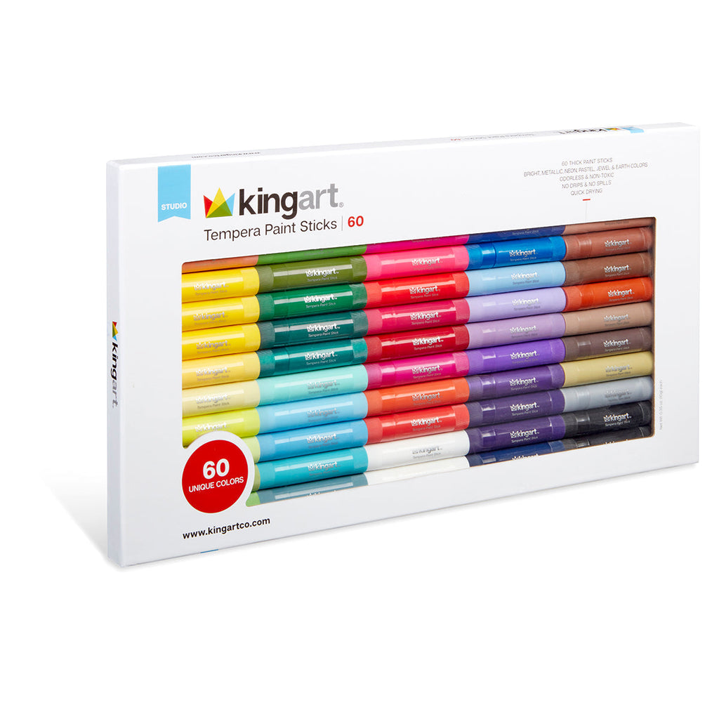 Tempera Paint Sticks, 60 Colors KINGART