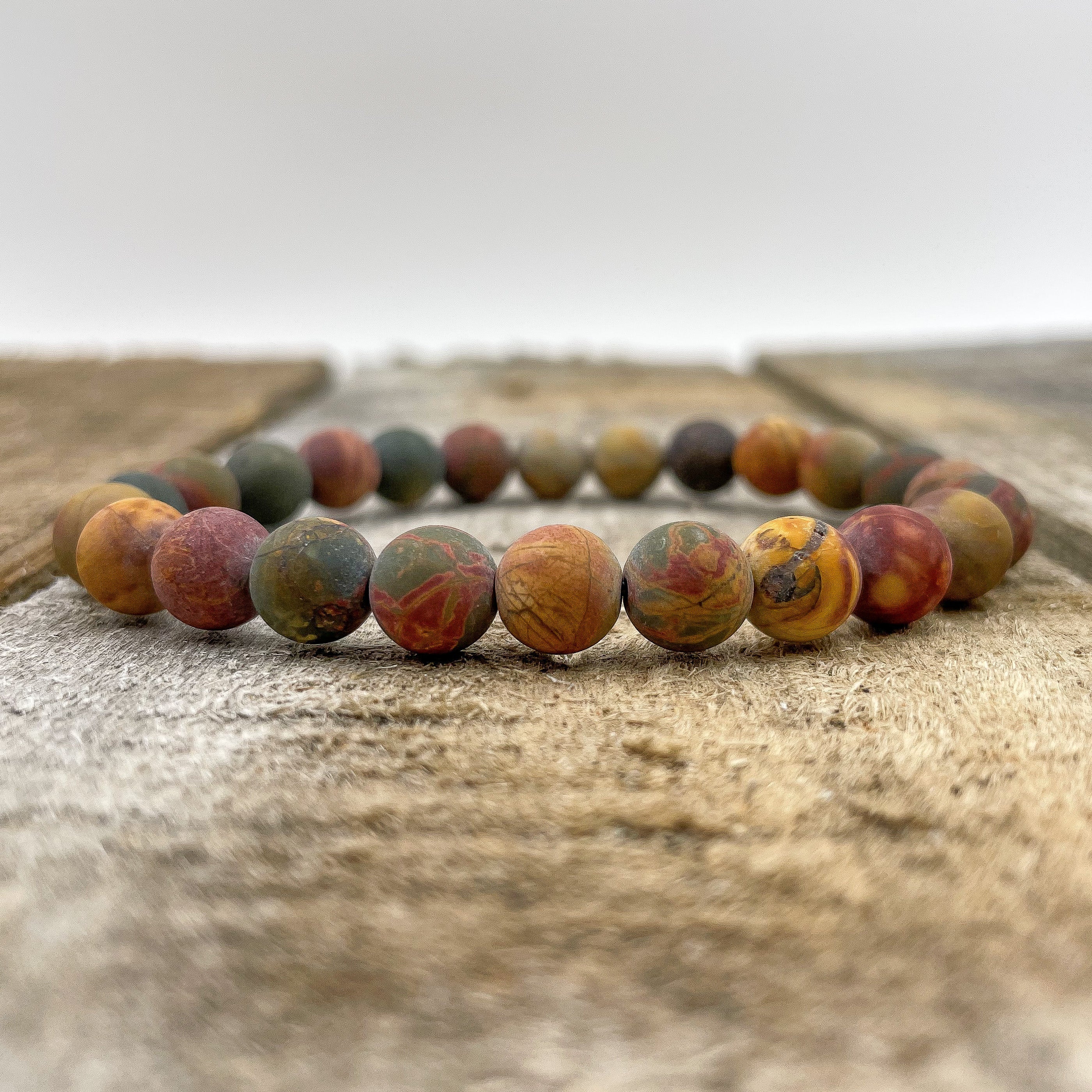Union - Multicolor Picasso Jasper Gemstone Beaded Bracelet Everwood Original