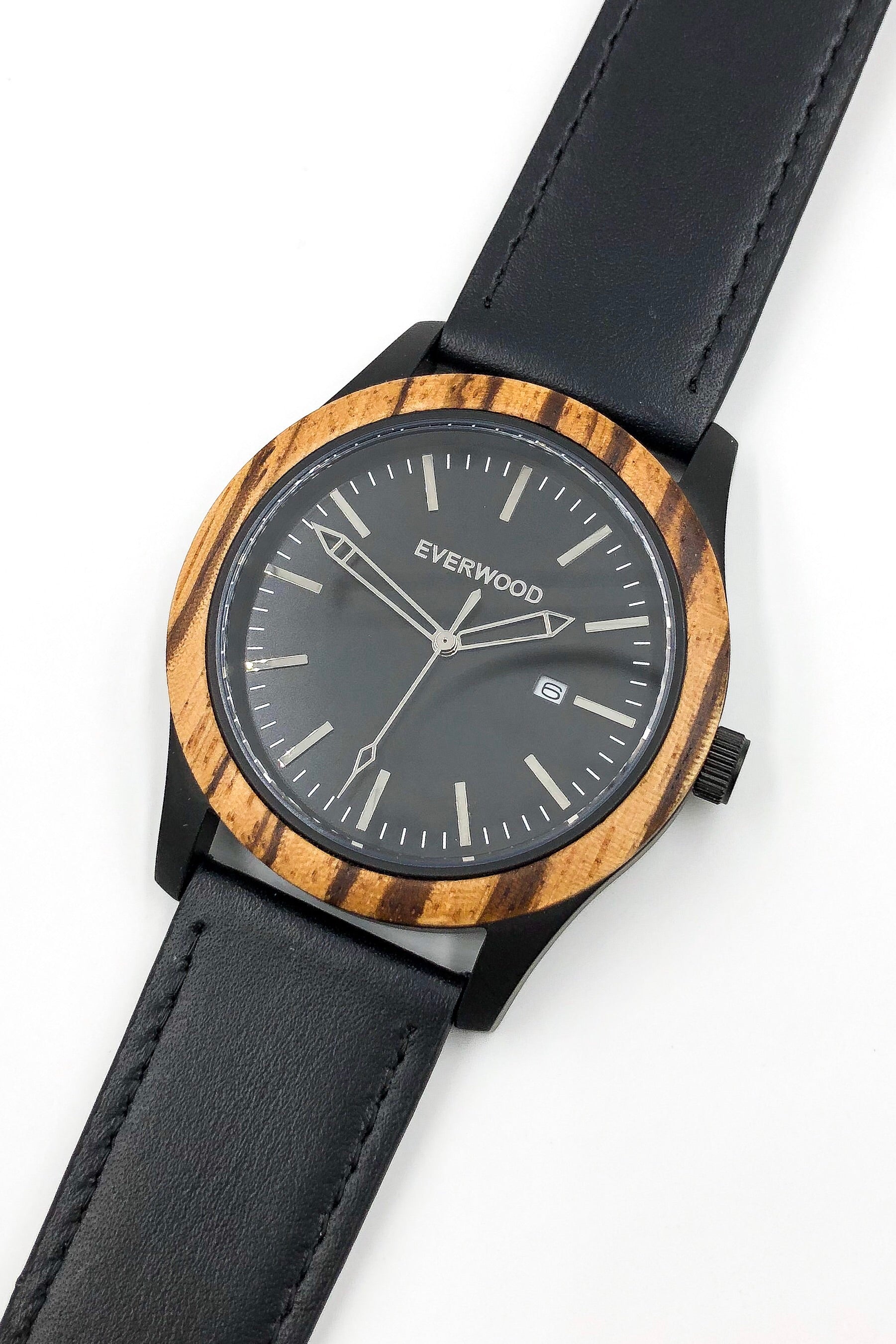 Inverness - Zebrawood & Black Leather Everwood Original