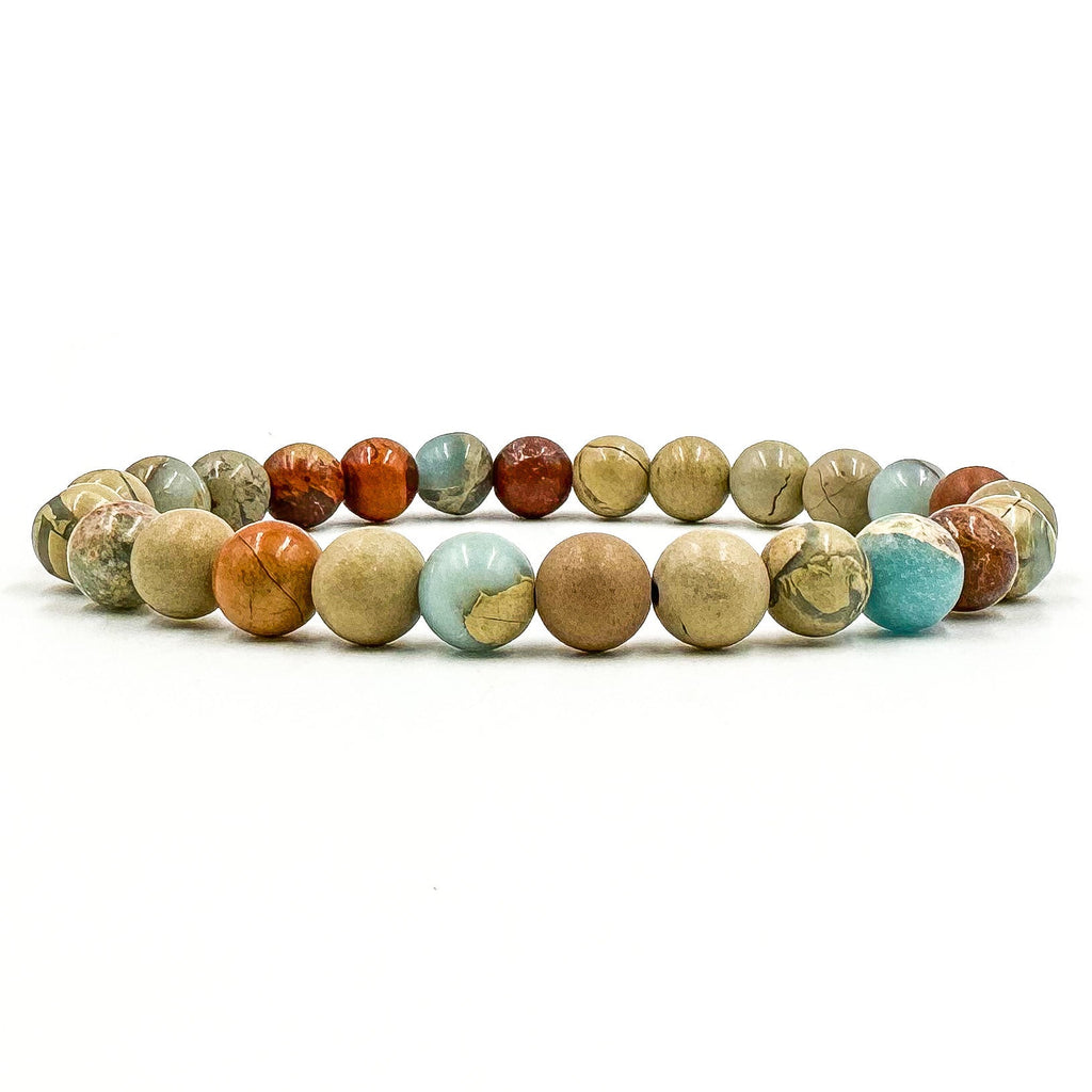 Union - Snakeskin Jasper Gemstone Beaded Bracelet Everwood Original