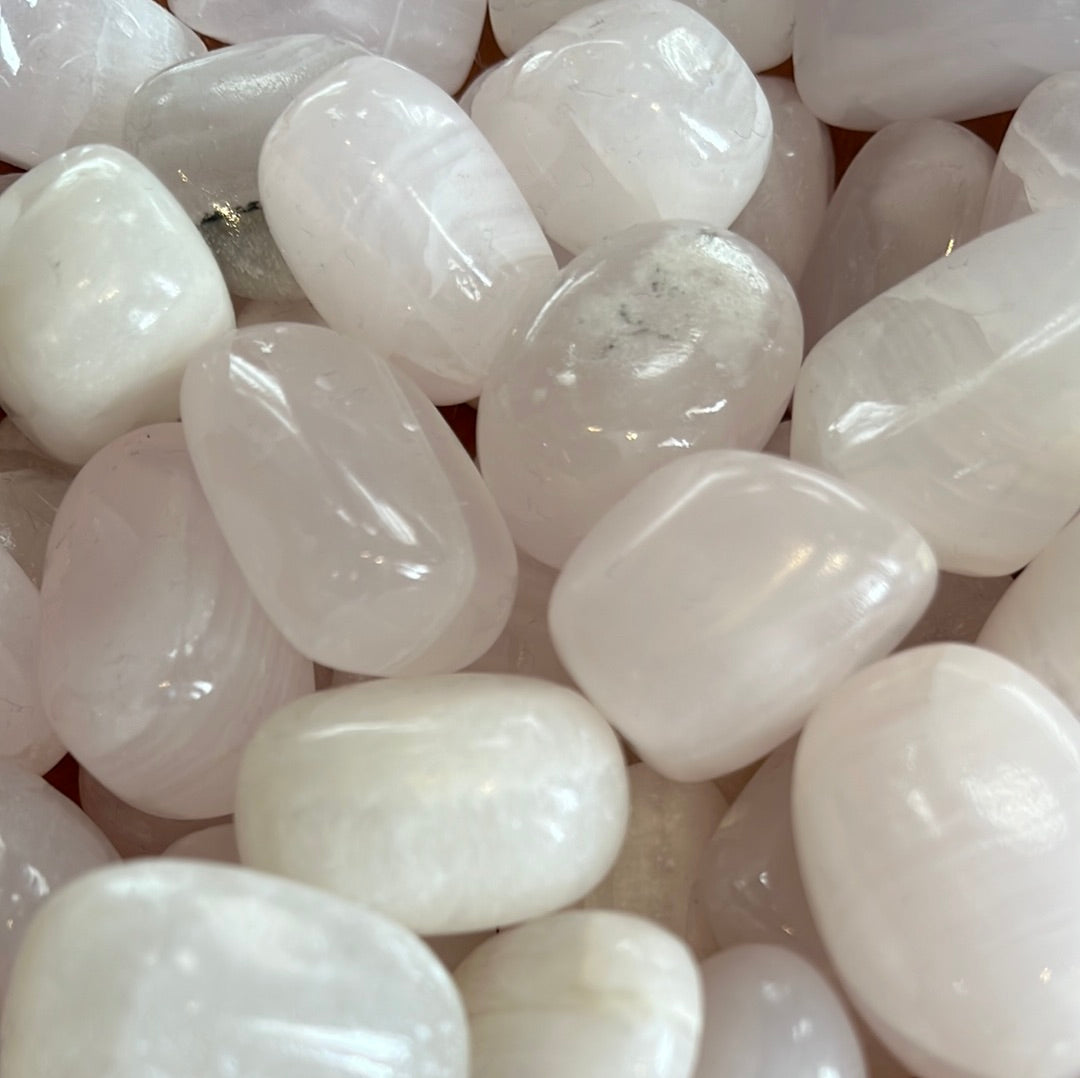 Rose Pink Calcite Tumbled Gemstones from Pakistan - Healing Crystals for Positive Energy High Ho Gems and Crystals