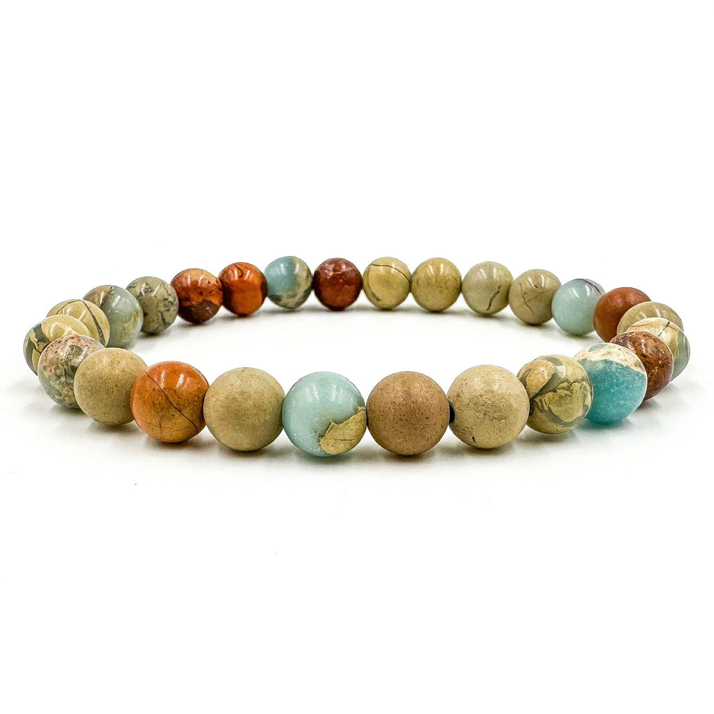 Union - Snakeskin Jasper Gemstone Beaded Bracelet Everwood Original