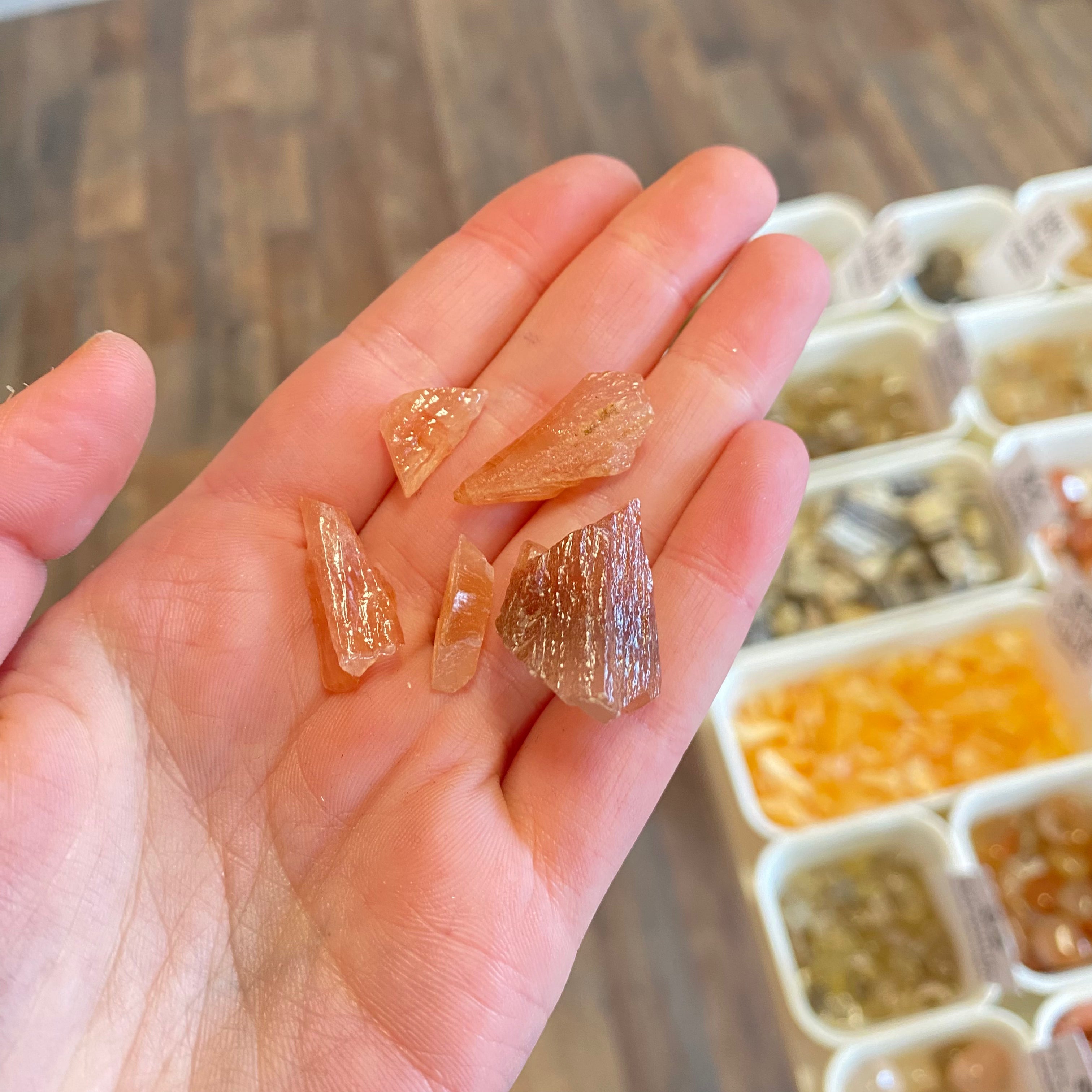 Red Calcite (Willpower & High Energy) Rough White Mountain Crystals