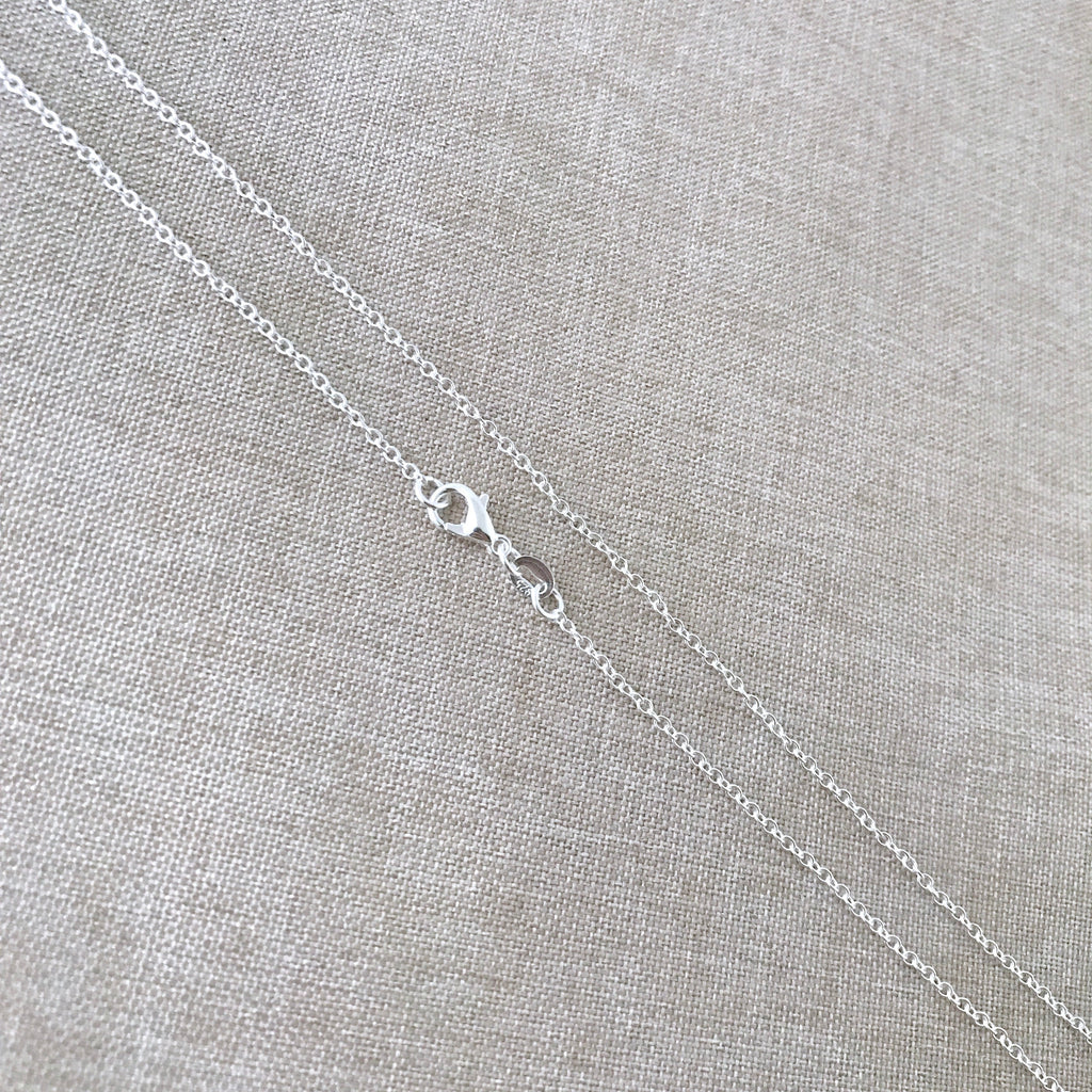 24" - 925 Sterling Silver Filled Necklace Chain - Dainty Fine - 24" - 24 Inch - Lobster Claw Clasp - .925 Stamped - Cable Chain The Attic Exchange