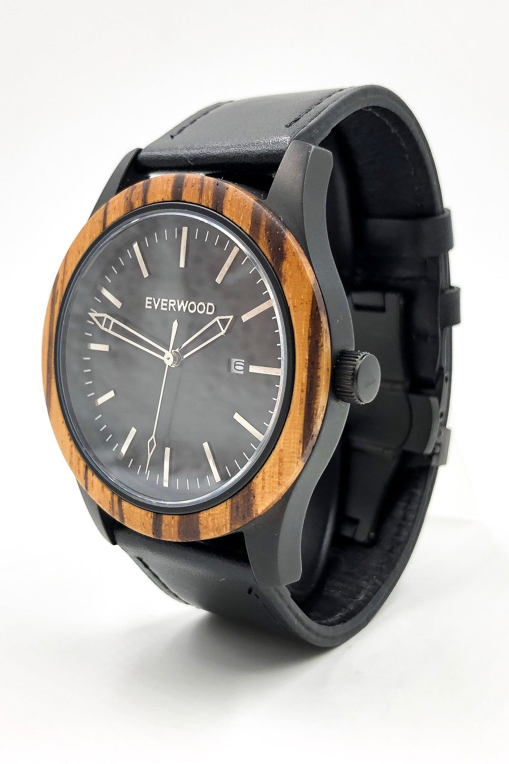 Inverness - Zebrawood & Black Leather Everwood Original
